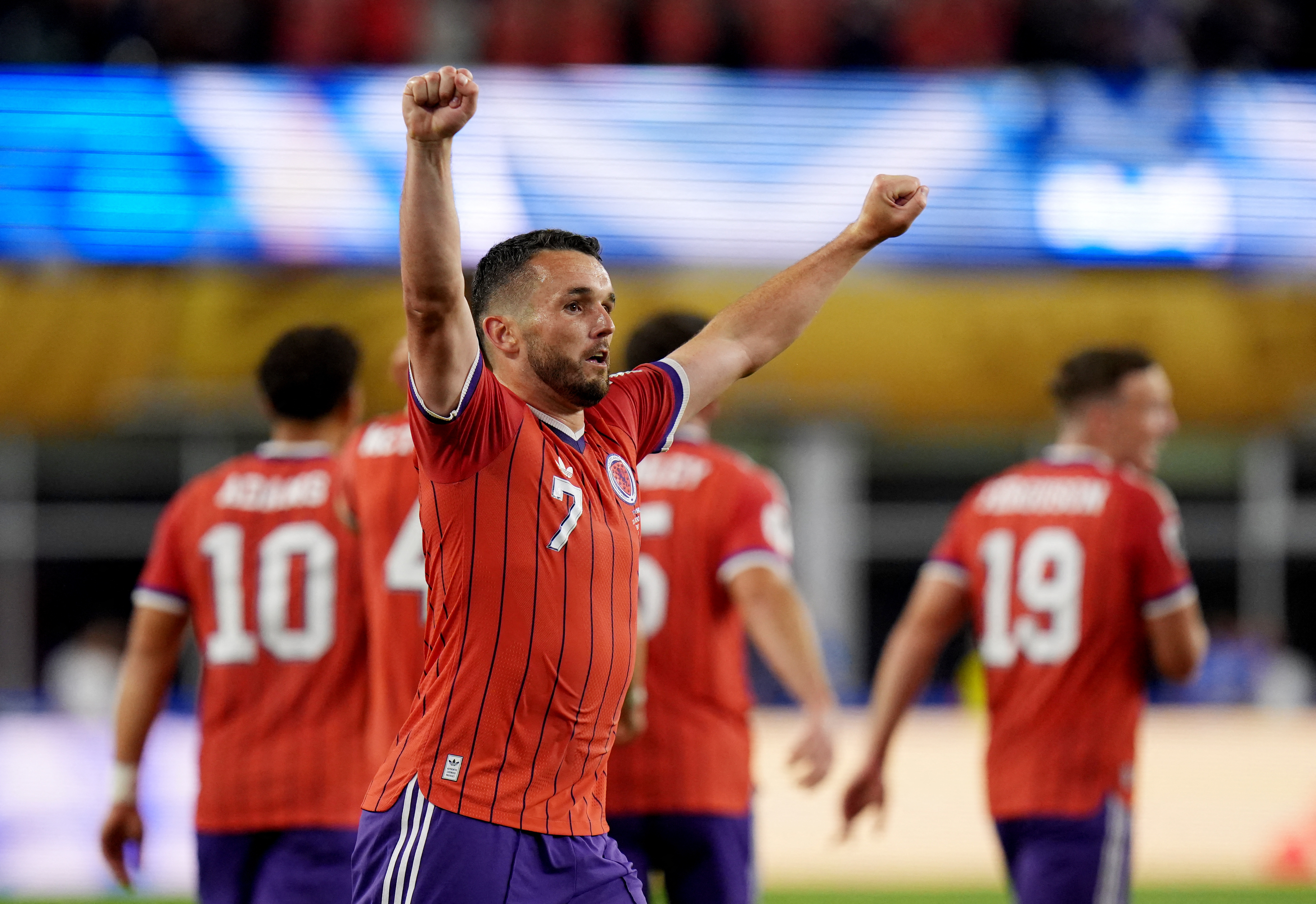 Soccer Football - FIFA World Cup 2026 - Group C - Haiti v Scotland - Boston Stadium, Foxborough, Massachusetts, U.S. - June 13, 2026 Scotland's John McGinn celebrates scoring their first goal IMAGN IMAGES via Reuters/David Butler Ii