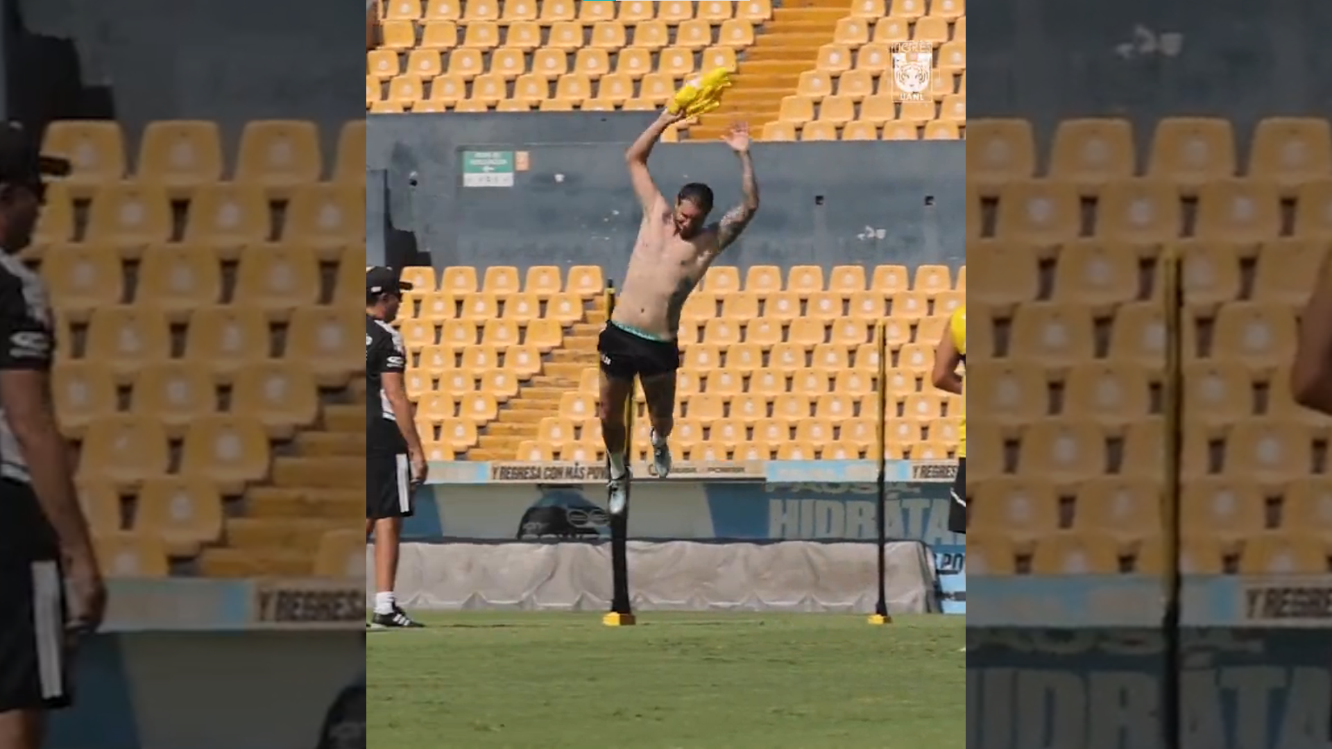 Vídeo: Gignac mete gol en entrenamiento y lo celebra con el “Siiuu” de Cristiano Ronaldo