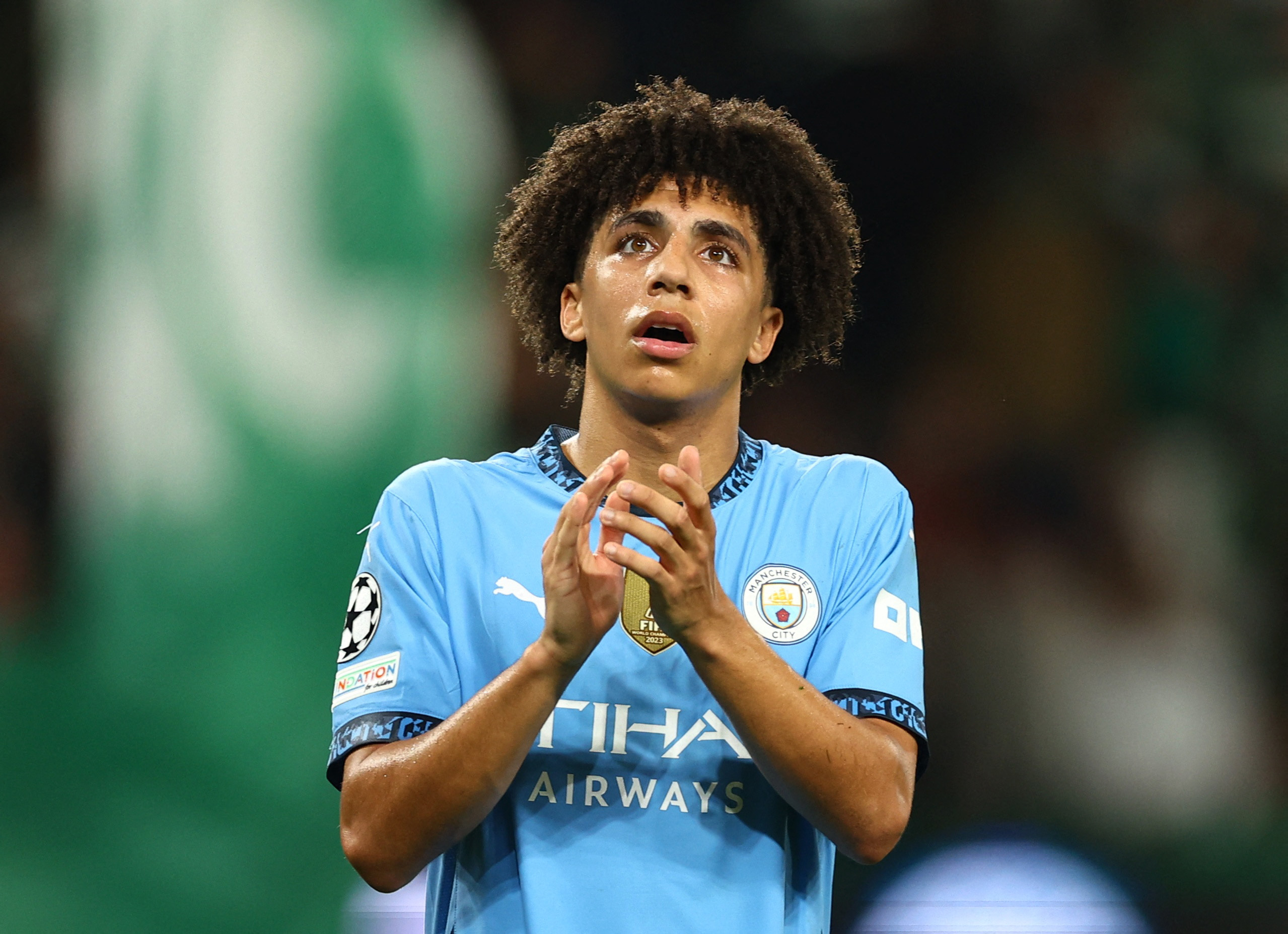 Soccer Football - Champions League - Sporting CP v Manchester City - Estadio Jose Alvalade, Lisbon, Portugal - November 5, 2024
Manchester City's Rico Lewis looks dejected after the match Action Images via Reuters/Andrew Boyers TRISTEZA MANCHESTER CITY