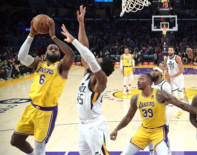 LeBron James leads Lakers past Jazz, 101-95