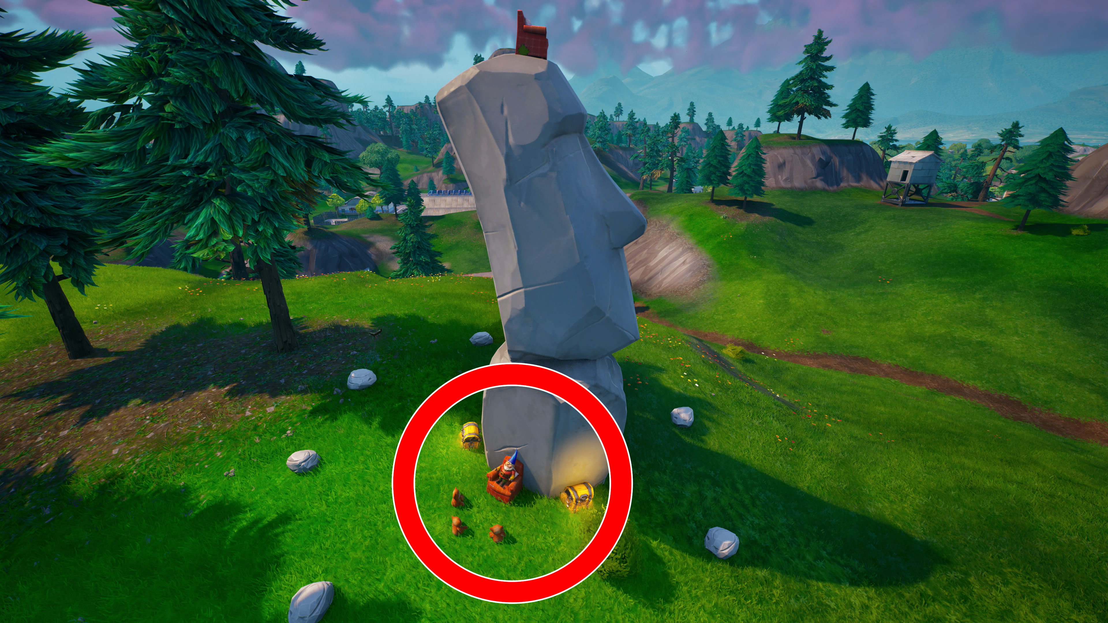 Fortnite - Encontrar Gnomos Escondidos em diferentes Localizações