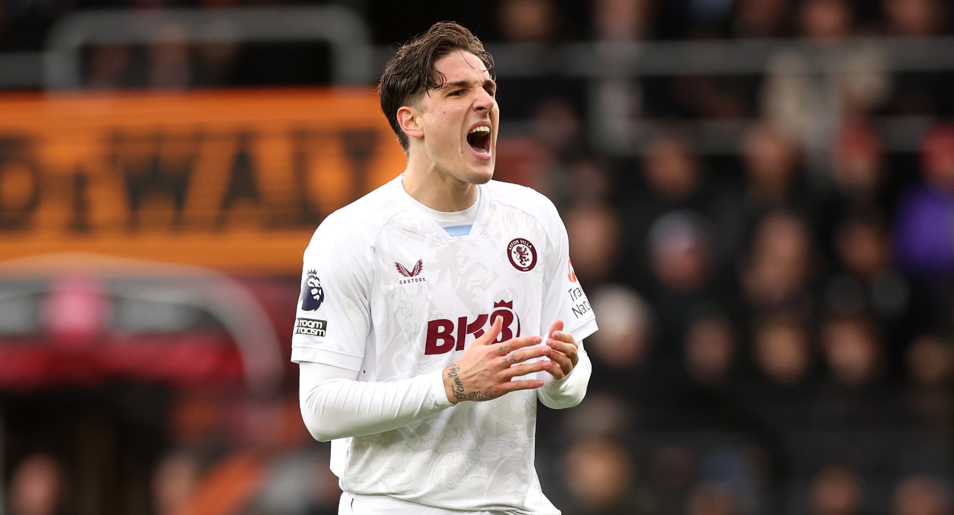 Zaniolo, con el Aston Villa.