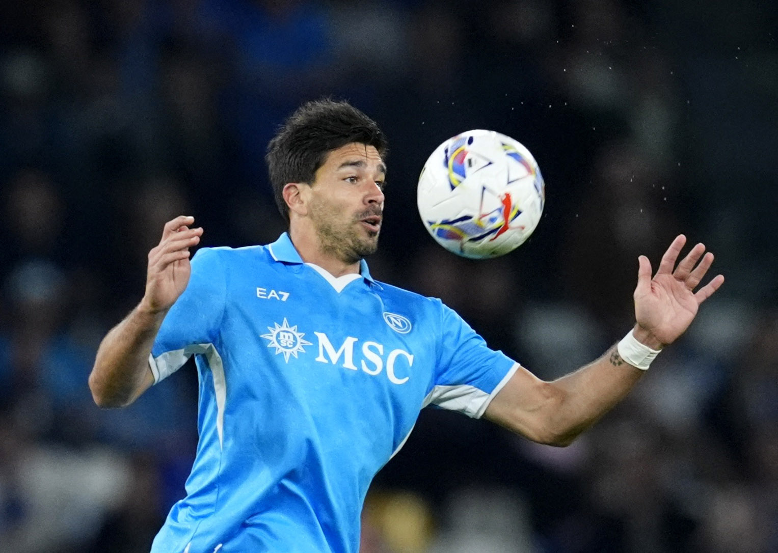 Soccer Football - Serie A - Napoli v Torino - Stadio Diego Armando Maradona, Naples, Italy - April 27, 2025 Napoli's Giovanni Simeone in action REUTERS/Matteo Ciambelli