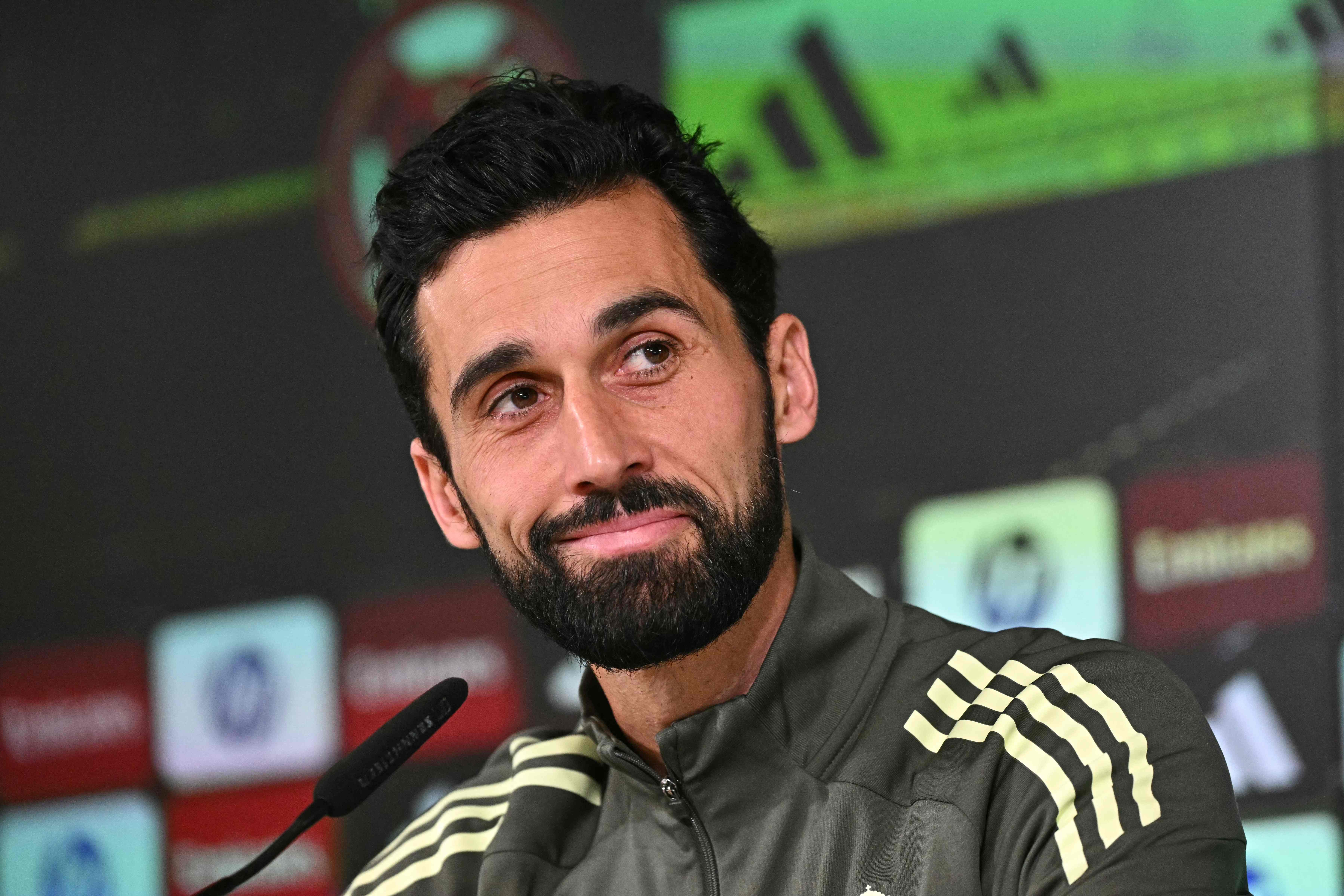Real Madrid's Spanish coach Alvaro Arbeloa looks on during a press conference prior to their Spanish league football match between Real Madrid CF and Levante UD at Real Madrid Sports City in Valdebebas, on the outskirts of Madrid, on January 16, 2026. (Photo by Javier SORIANO / AFP)
