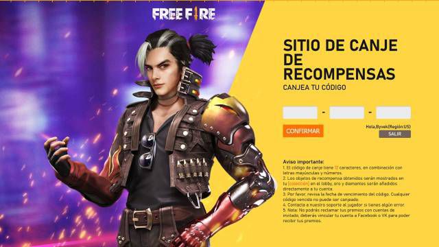 Free Fire: Códigos de canje gratis semana del 8 al 13 de marzo 2021