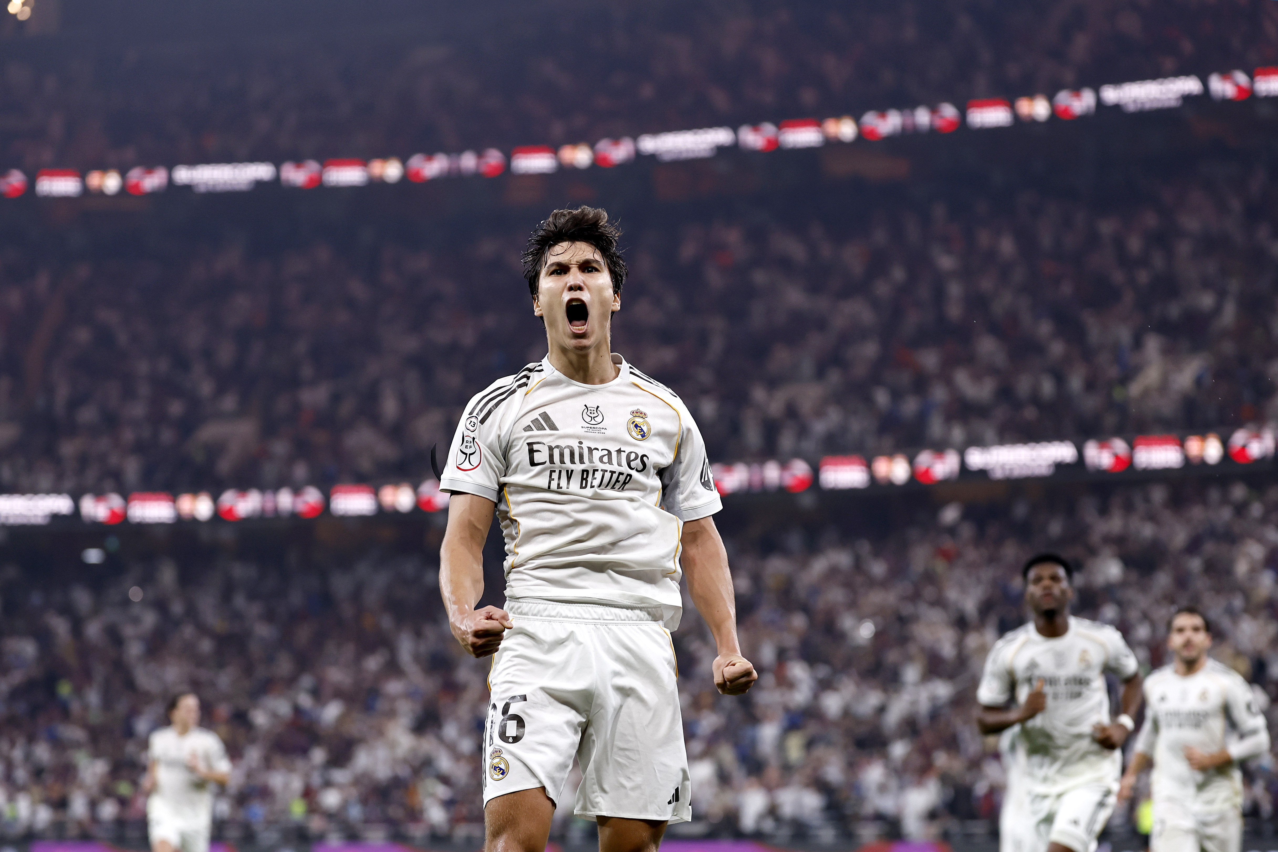 11/01/26 SUPERCOPA DE ESPAÑA 2026 JEDDAH
PARTIDO FINAL BARCELONA - REAL MADRID
ALEGRIA GOL 2-2 GONZALO GARCIA