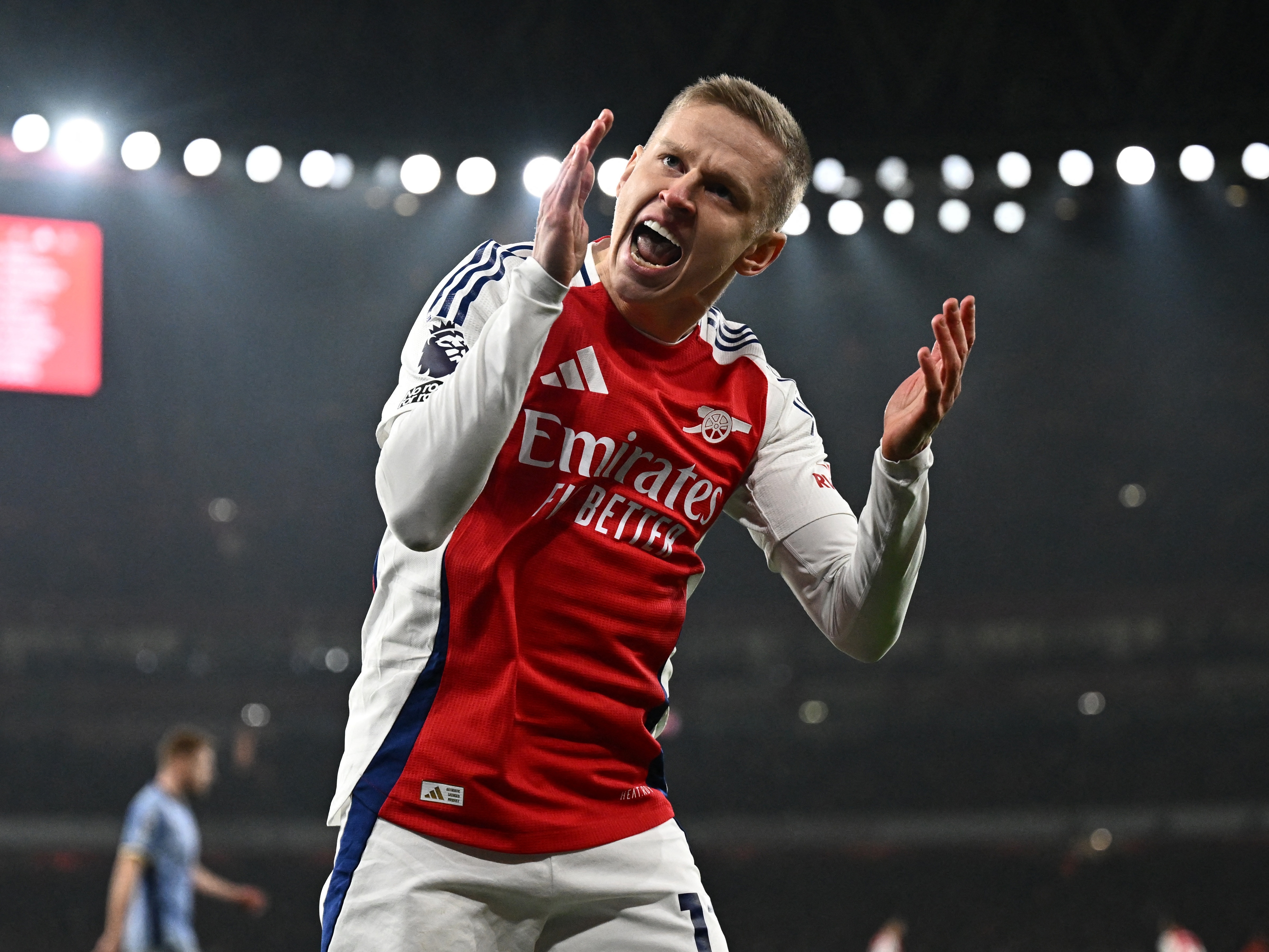 Soccer Football - Premier League - Arsenal v Tottenham Hotspur - Emirates Stadium, London, Britain - January 15, 2025 Arsenal's Oleksandr Zinchenko reacts REUTERS/Dylan Martinez EDITORIAL USE ONLY. NO USE WITH UNAUTHORIZED AUDIO, VIDEO, DATA, FIXTURE LISTS, CLUB/LEAGUE LOGOS OR 'LIVE' SERVICES. ONLINE IN-MATCH USE LIMITED TO 120 IMAGES, NO VIDEO EMULATION. NO USE IN BETTING, GAMES OR SINGLE CLUB/LEAGUE/PLAYER PUBLICATIONS. PLEASE CONTACT YOUR ACCOUNT REPRESENTATIVE FOR FURTHER DETAILS..