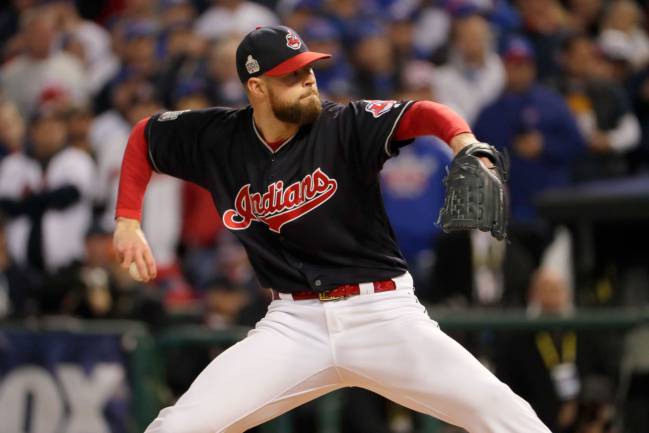 Kluber, Perez, Indians beat Cubs 6-0 in World Series opener