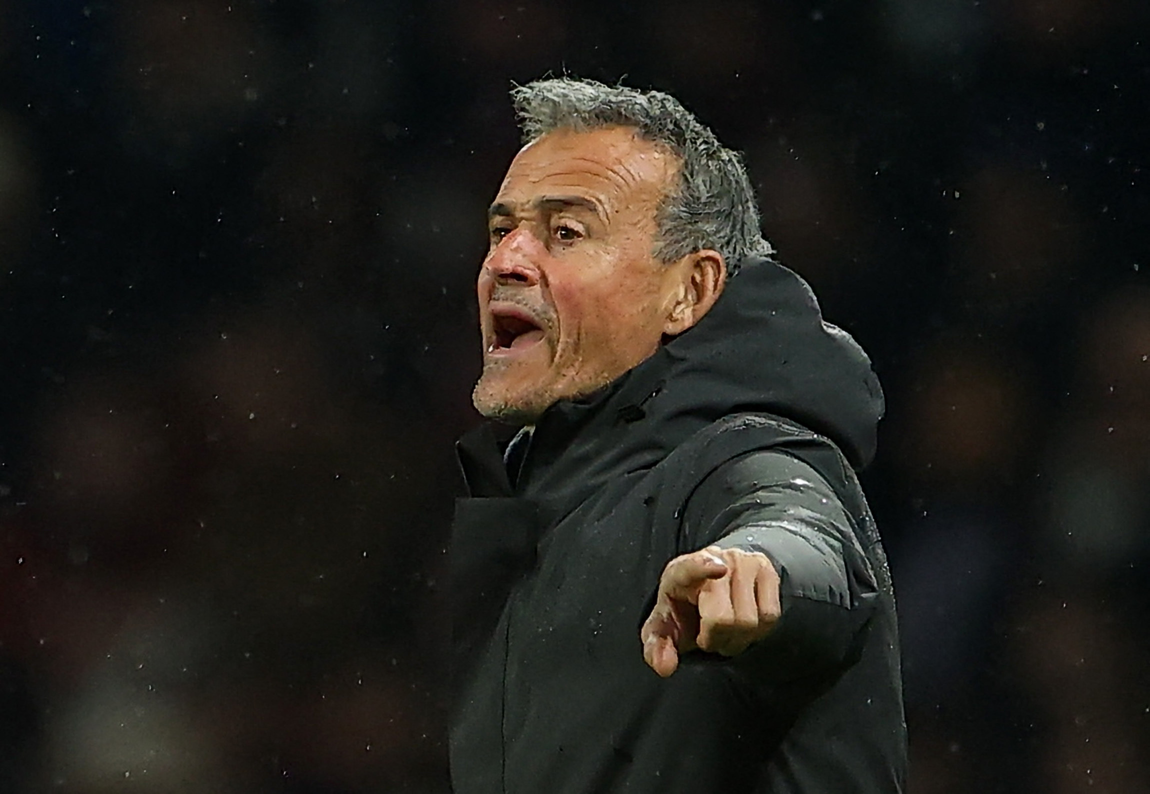 Luis Enrique durante el partido de liga francesa contra el Lille.