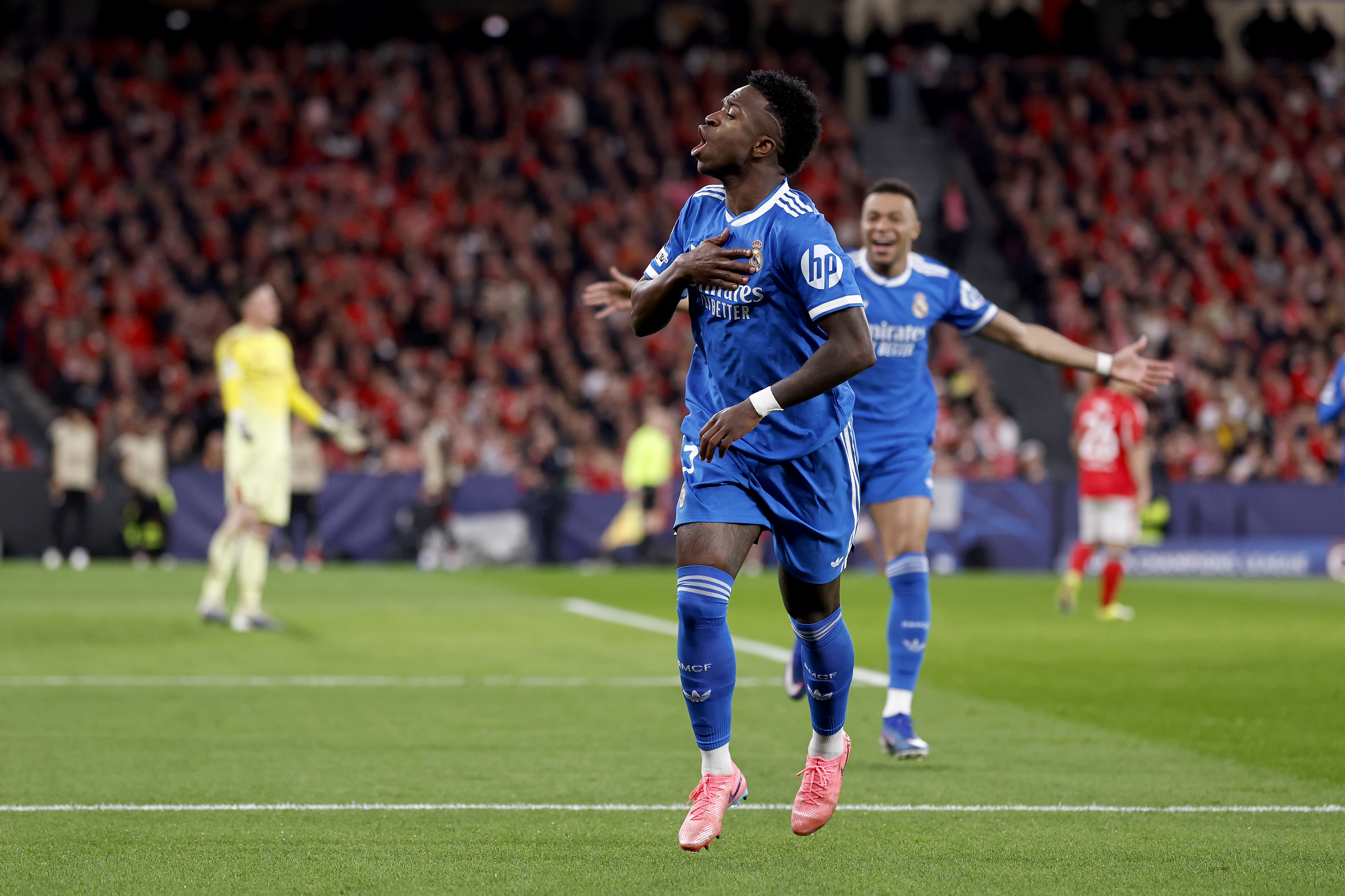 17/02/26 PARTIDO CHAMPIONS LEAGUE DIECISEISAVOS IDA 
BENFICA - REAL MADRID
PRIMER GOL VINICIUS 0-1 ALEGRIA
