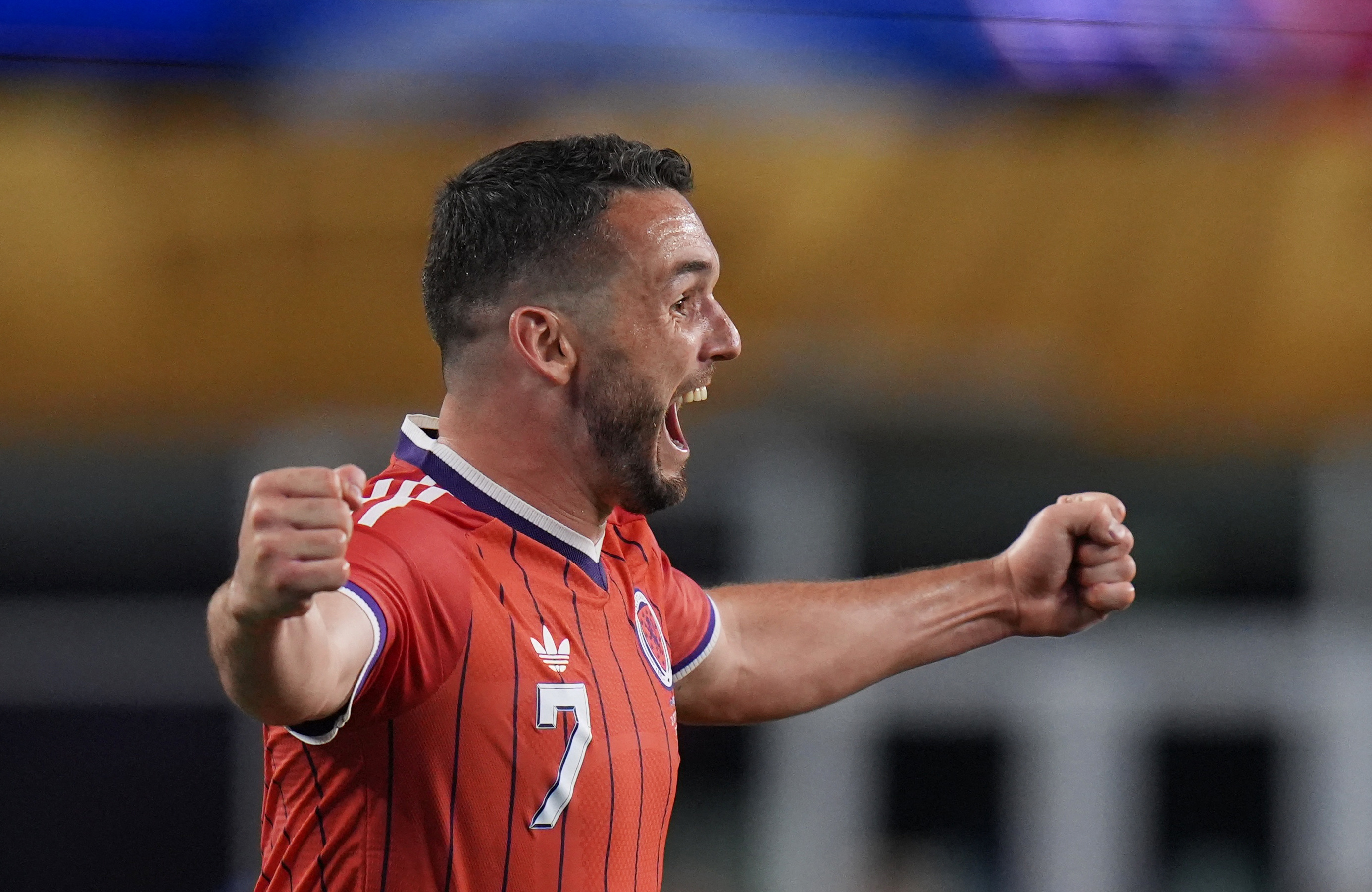 Soccer Football - FIFA World Cup 2026 - Group C - Haiti v Scotland - Boston Stadium, Foxborough, Massachusetts, U.S. - June 13, 2026 Scotland's John McGinn celebrates scoring their first goal IMAGN IMAGES via Reuters/David Butler Ii