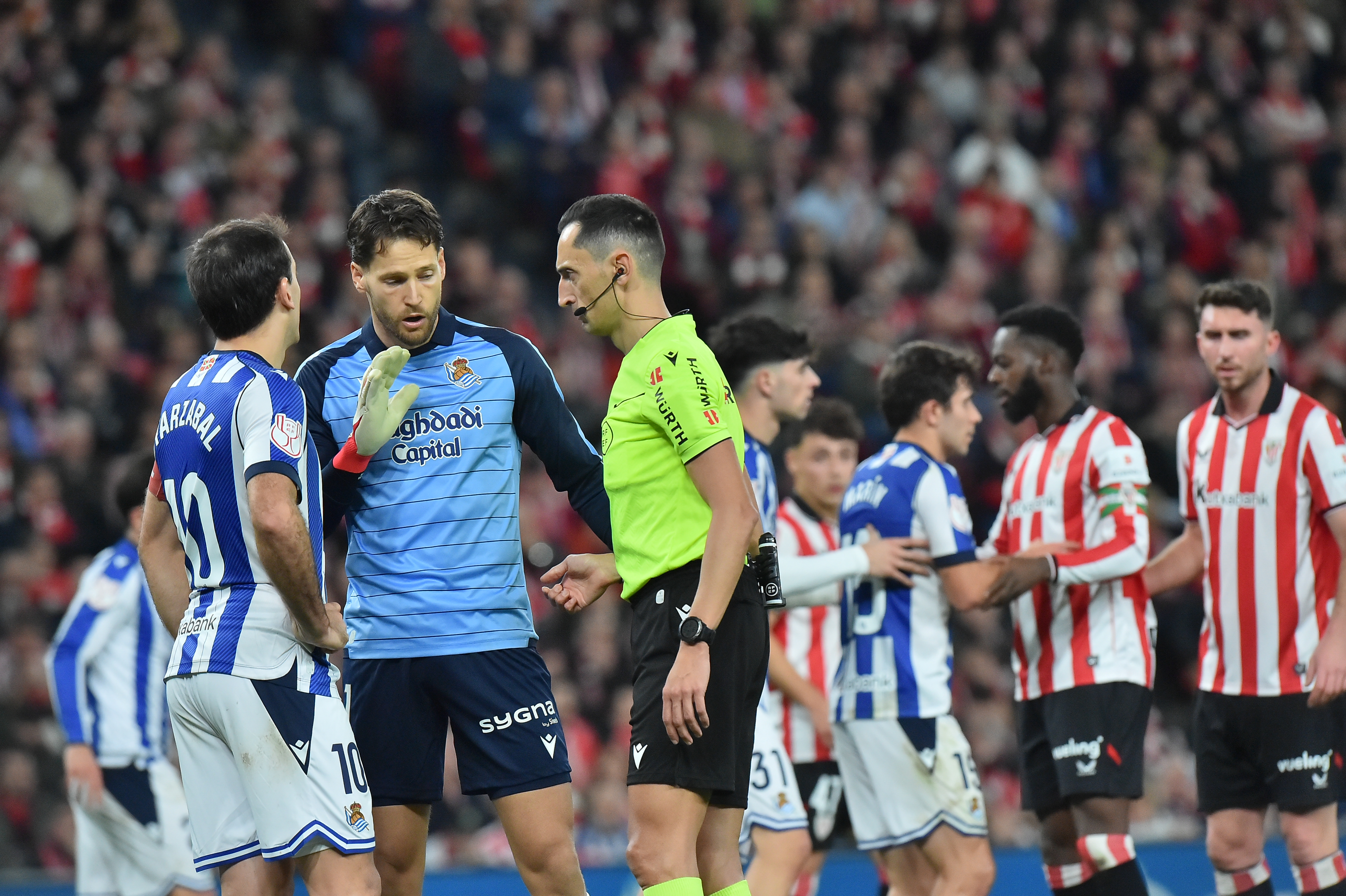 11/02/26 PARTIDO SEMIFINAL IDA COPA DEL REY
ATHLETIC DE BILBAO - REAL SOCIEDAD
ARBITRO SANCHEZ MARTINEZ REMIRO 