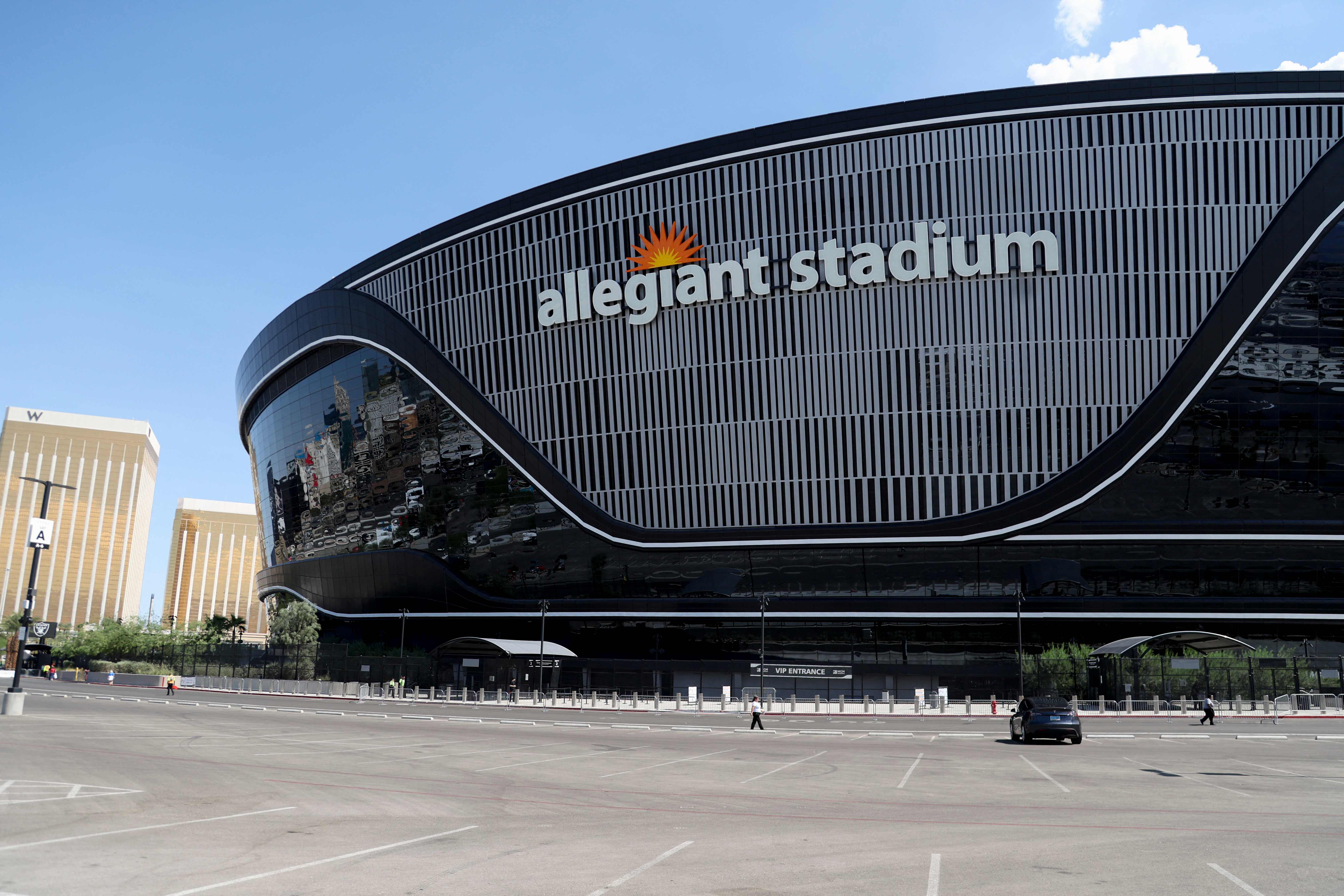 LAS VEGAS, NEVADA - SEPTEMBER 06: A general view Allegiant Stadium prior to a game between the UNLV Rebels and the UCLA Bruins on September 06, 2025 in Las Vegas, Nevada.   Ian Maule/Getty Images/AFP (Photo by Ian Maule / GETTY IMAGES NORTH AMERICA / Getty Images via AFP)