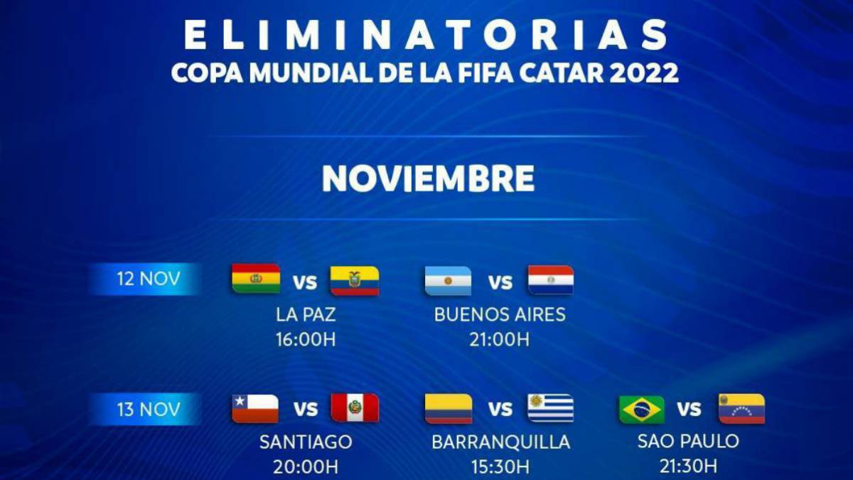 Eliminatorias Mundial 2022 Schedule Eliminatorias Sudamericanas Para Qatar 2022: Partidos Y Horarios De Las  Fechas 3 Y 4 - As Argentina