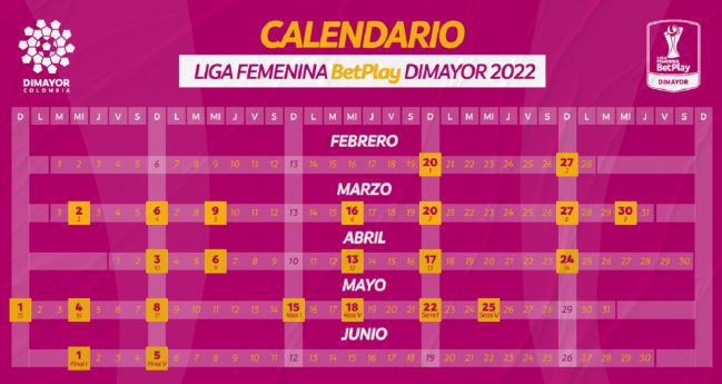 Calendario liga femenina futbol