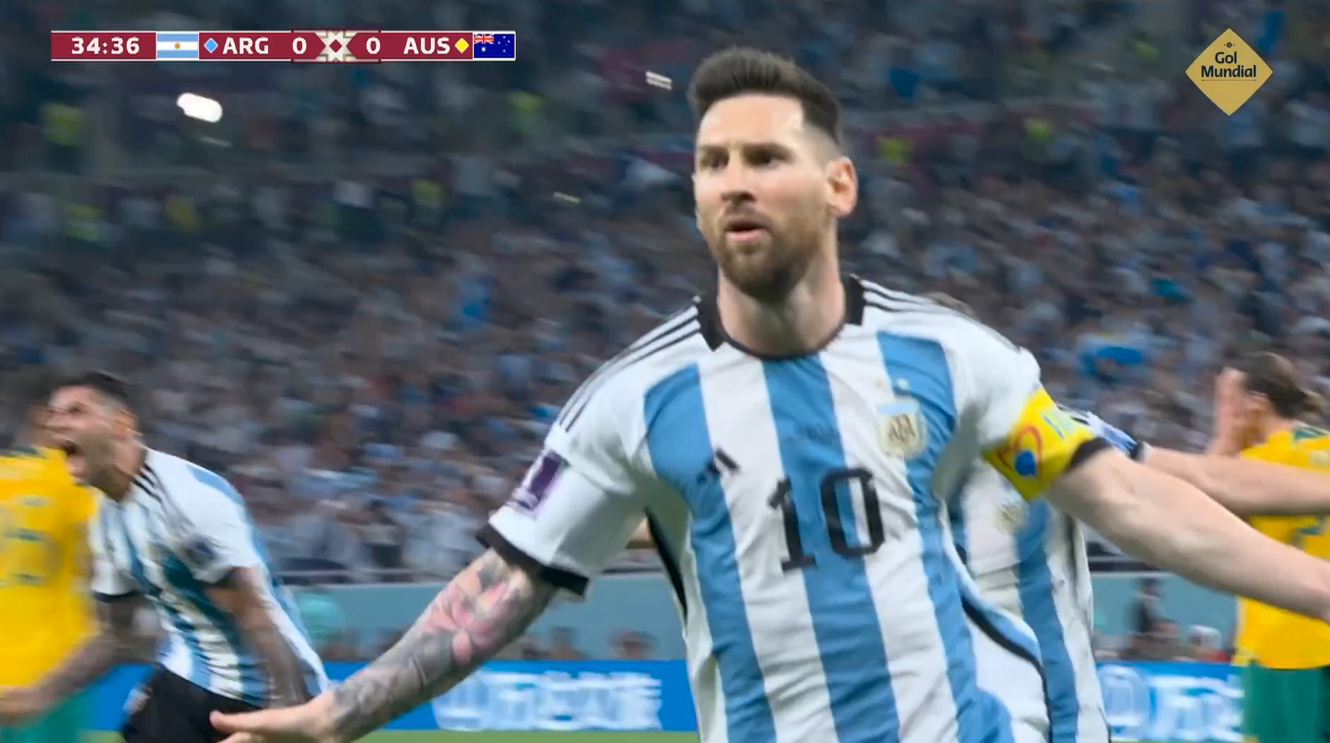 Y en su partido 1.000 Messi fue el Messi colosal: magnífico gol contra Australia
