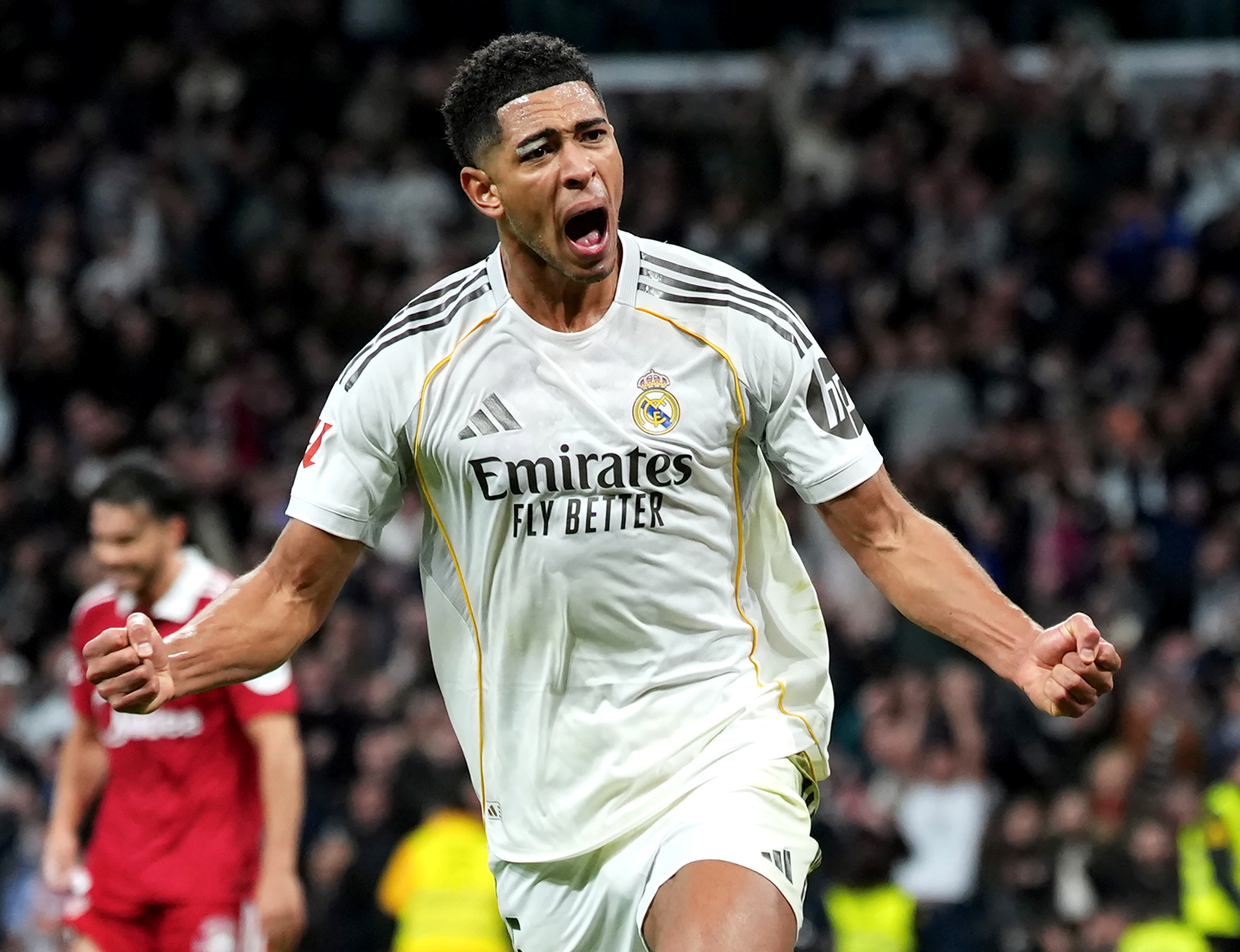 1-0. Jude Bellingham celebra el primer tanto.