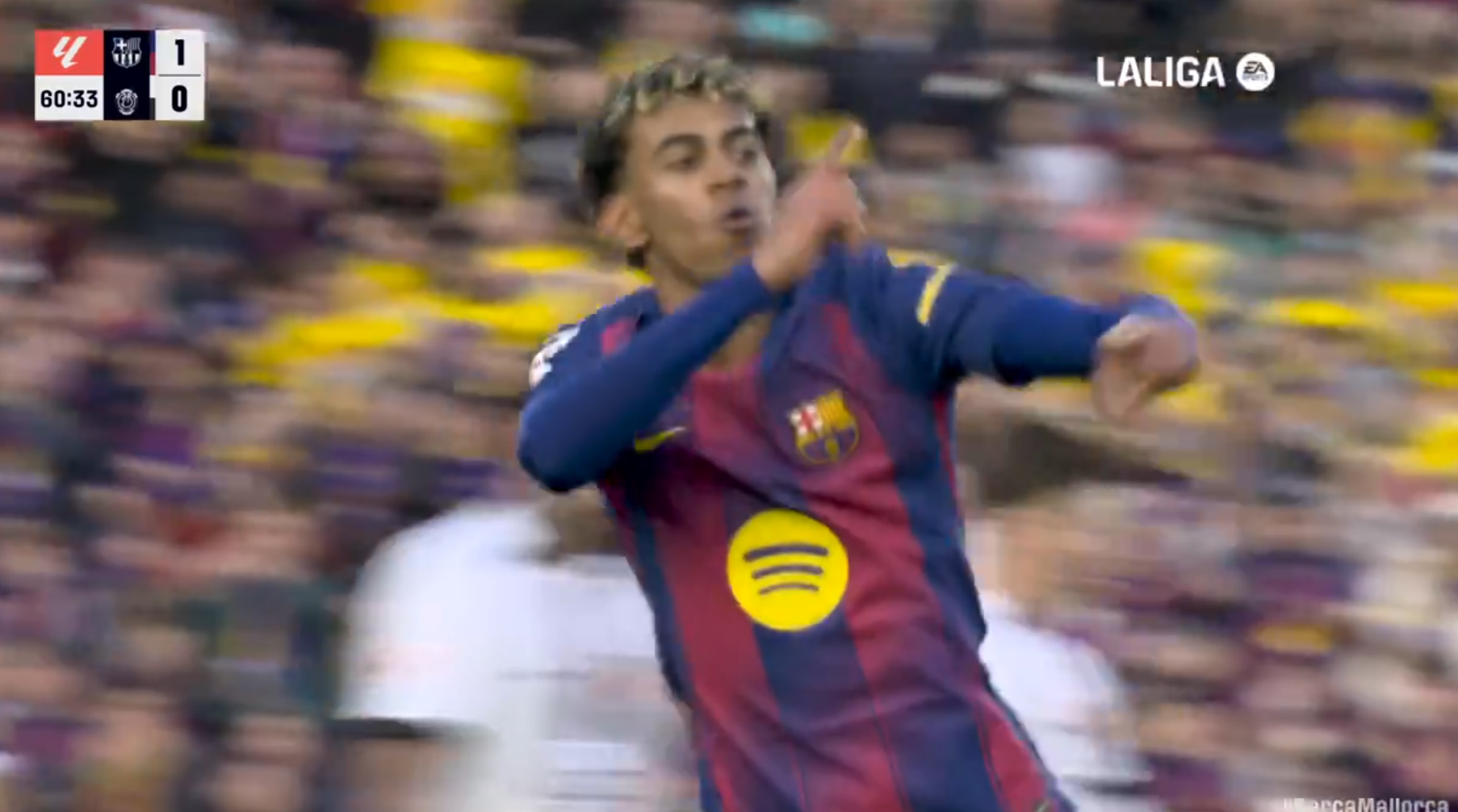 Esto es Lamine Yamal: golazo descomunal y vean cómo se queda el portero del Mallorca