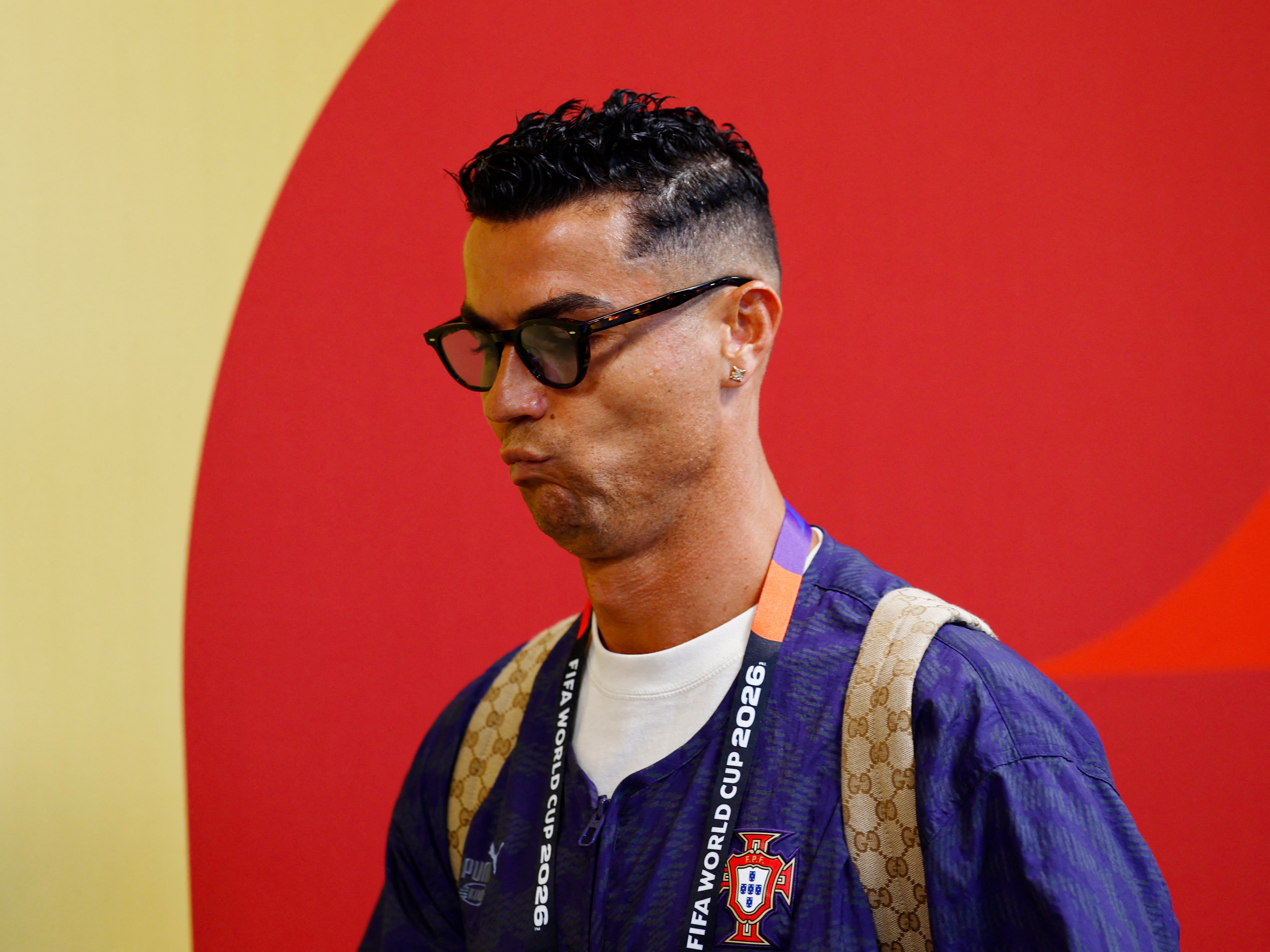 Soccer Football - FIFA World Cup 2026 - Round of 32 - Portugal v Croatia - Toronto Stadium, Toronto, Canada - July 2, 2026 Portugal's Cristiano Ronaldo arrives at the stadium before the match REUTERS/Jeenah Moon