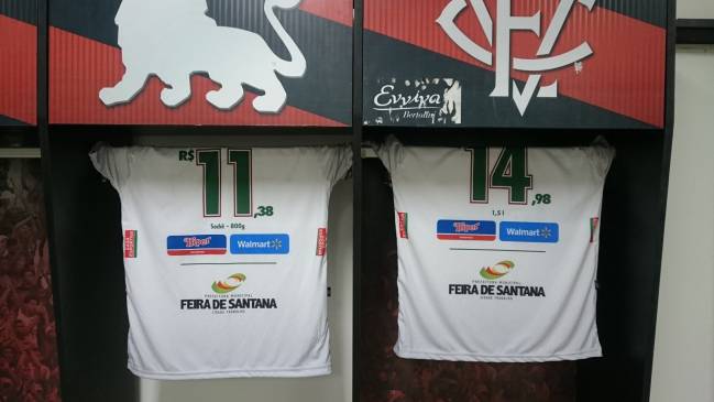 Brazilian soccer team Fluminense de Feira has cool jersey ads