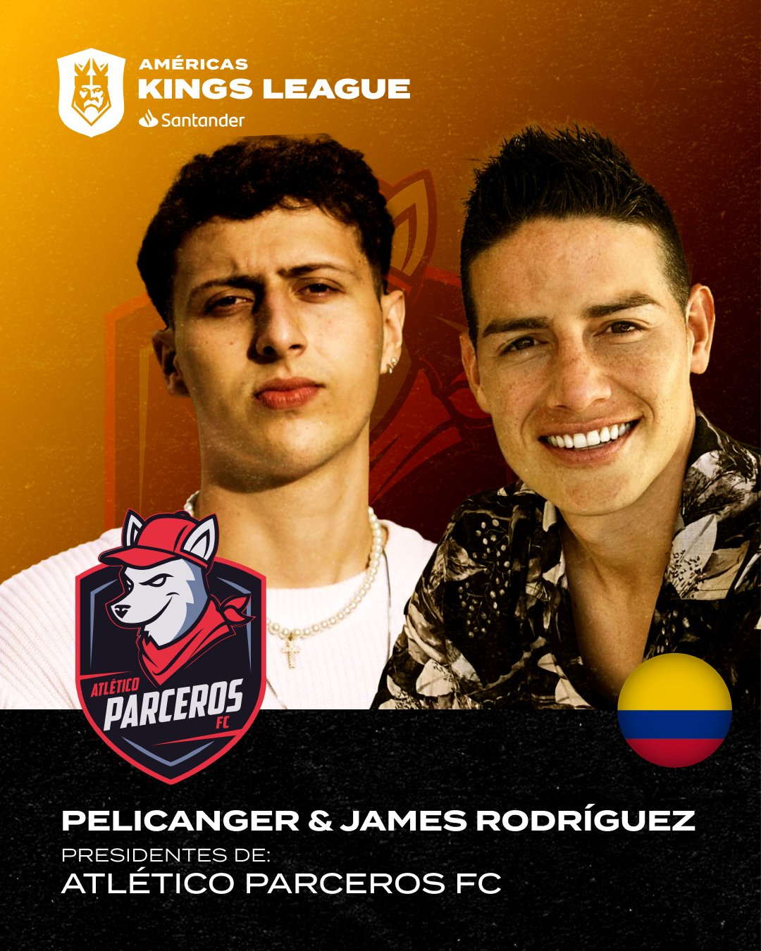 Así fue la presentación del club de James en la Kings League