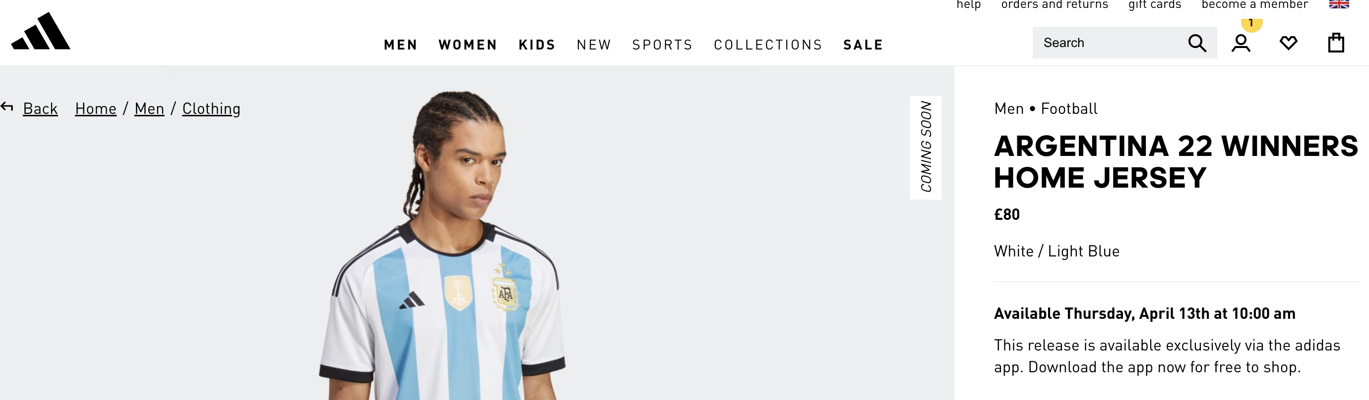 adidas Argentina 22 Home Jersey - White | Men's Soccer | adidas US