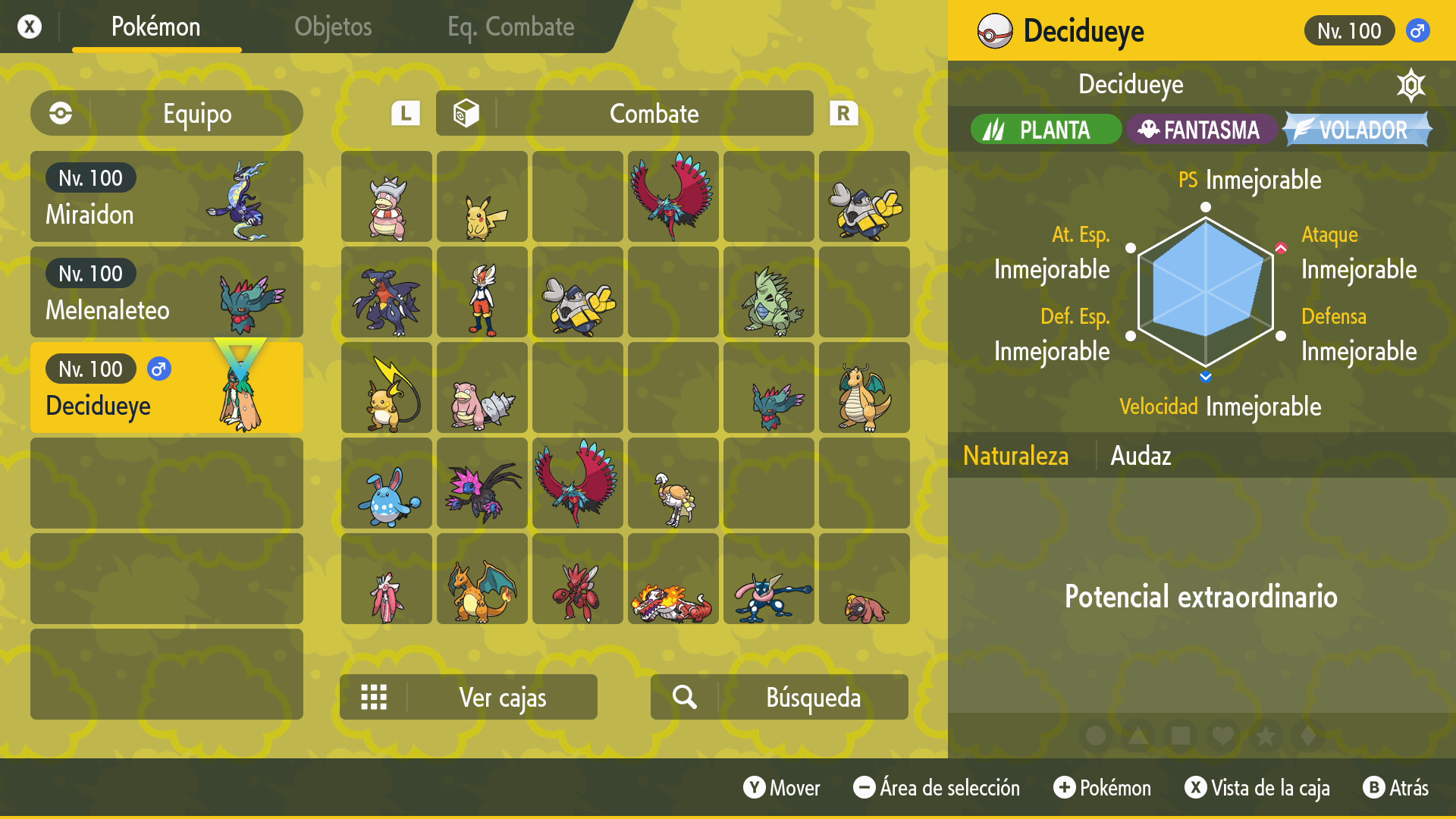Decidueye de Hisui aparece en Pokémon Escarlata y Púrpura con teratipo Planta!