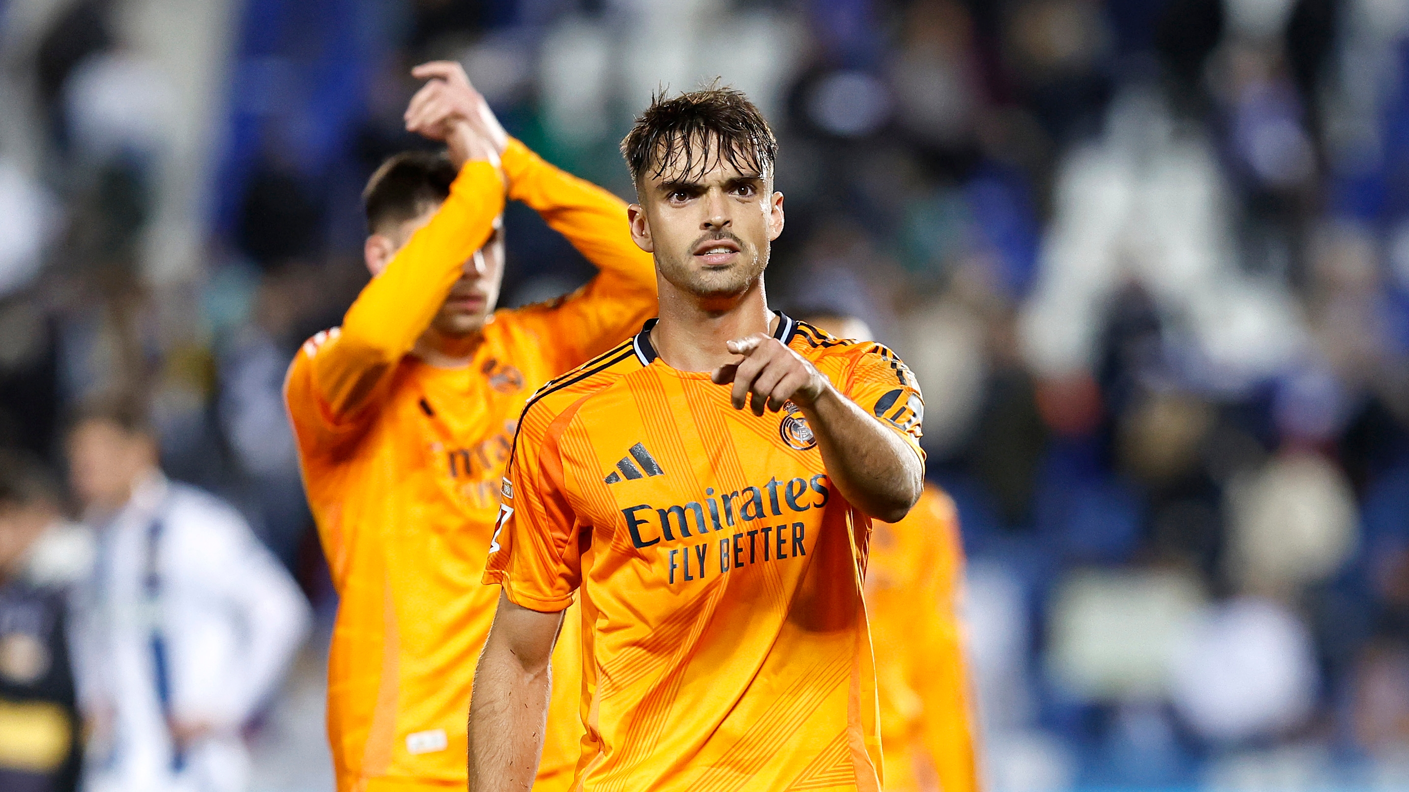 24/11/24 PARTIDO PRIMERA DIVISION 
LEGANES - REAL MADRID 
ALEGRIA FIN DE PARTIDO RAUL ASENCIO 