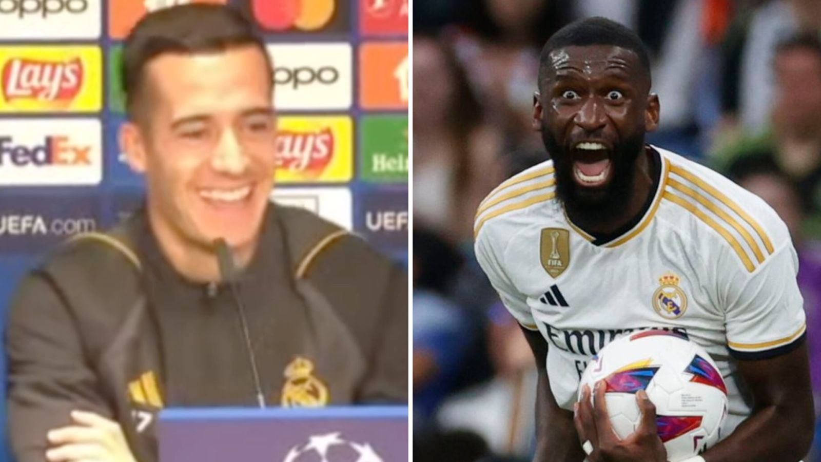 Se sospechaba y se confirma: así reacciona un jugador del Madrid si le dicen que Rüdiger está “loco”