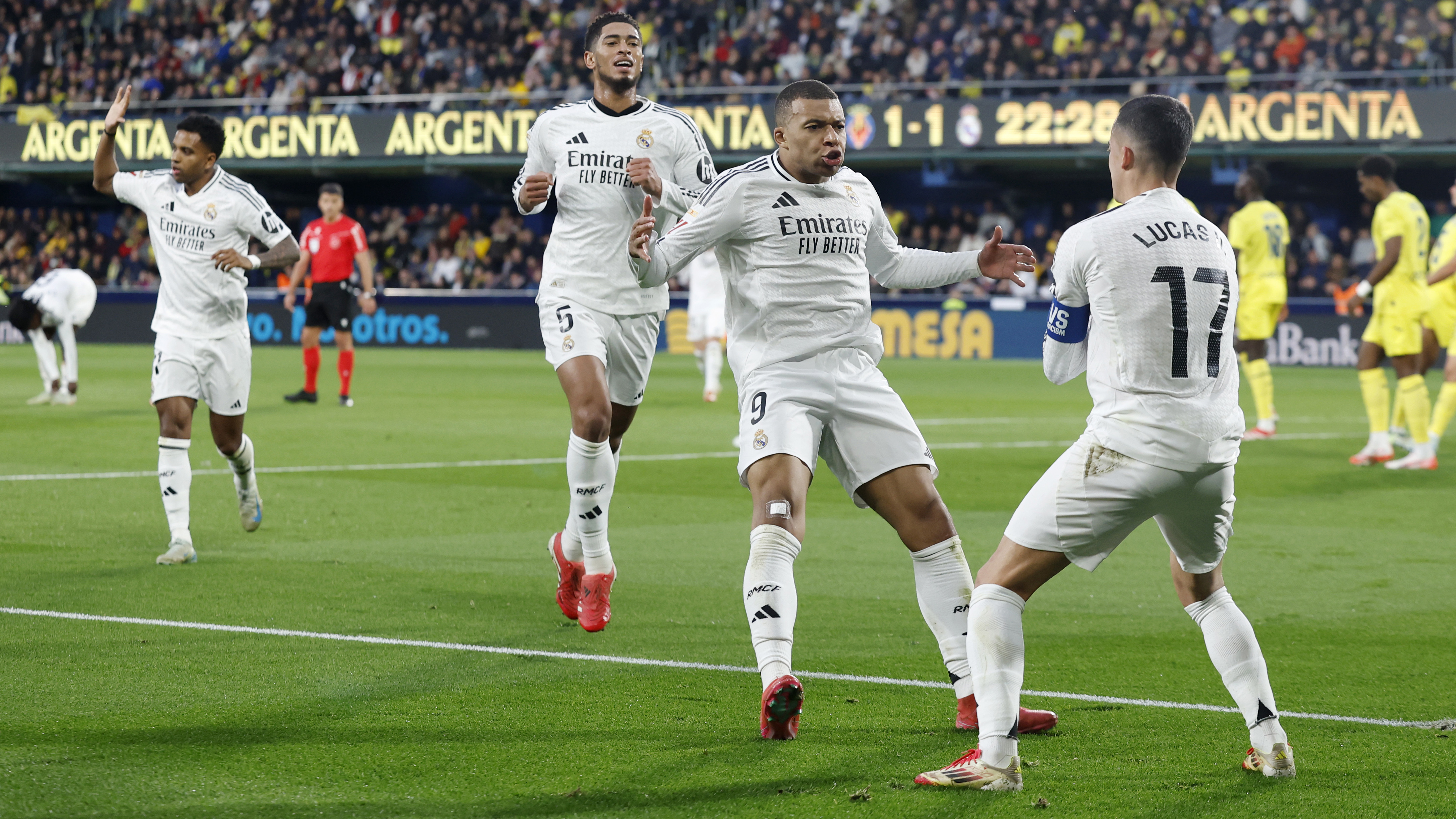 15/03/25 PARTIDO PRIMERA DIVISION 
VILLARREAL - REAL MADRID 
GOL 1-2 KYLIAN MBAPPE ALEGRIA 
