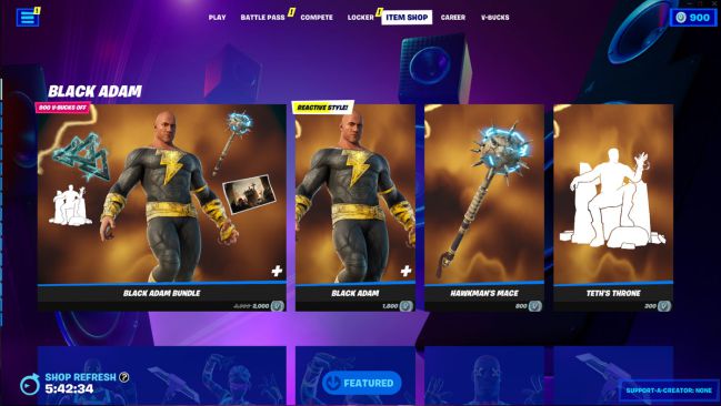 Black Adam Fortnite, How can you get The Rock's new skin?