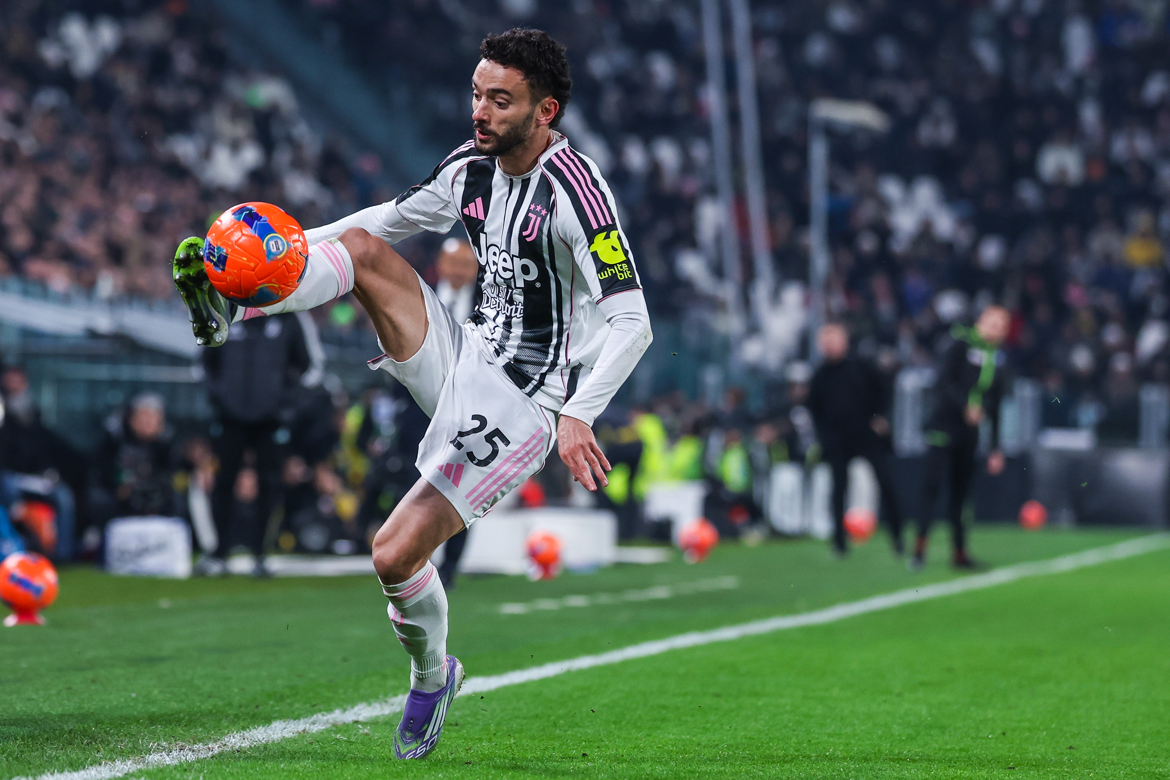 TURIN, ITALY - 2025/12/02: Joao Mario of Juventus FC seen in action during Coppa Italia 2025/26 football match between Juventus FC and Udinese Calcio at Allianz Stadium. Final score: Juventus FC 2:0 Udinese Calcio. (Photo by Fabrizio Carabelli/SOPA Images/LightRocket via Getty Images)