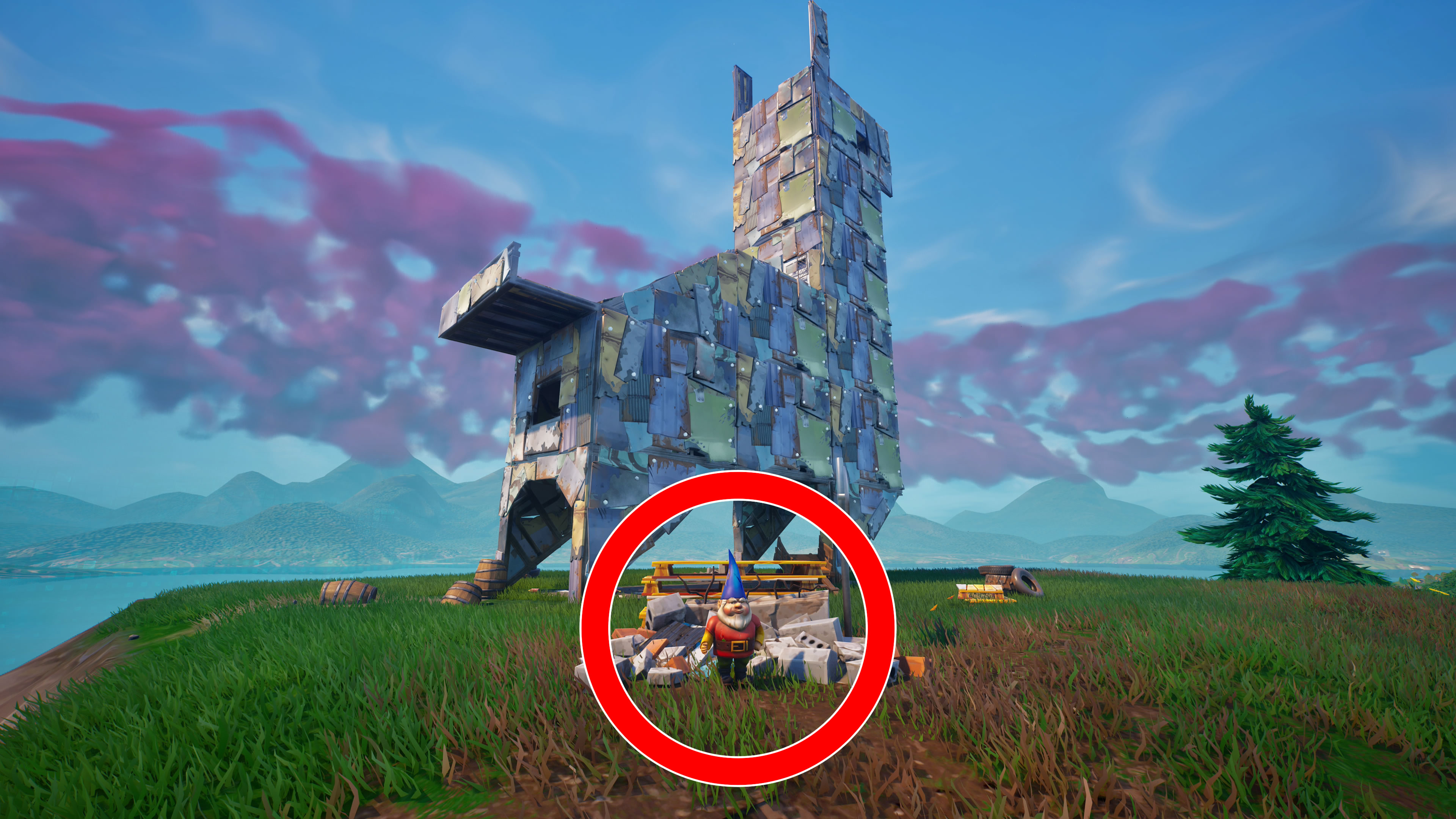 Fortnite - Encontrar Gnomos Escondidos em diferentes Localizações