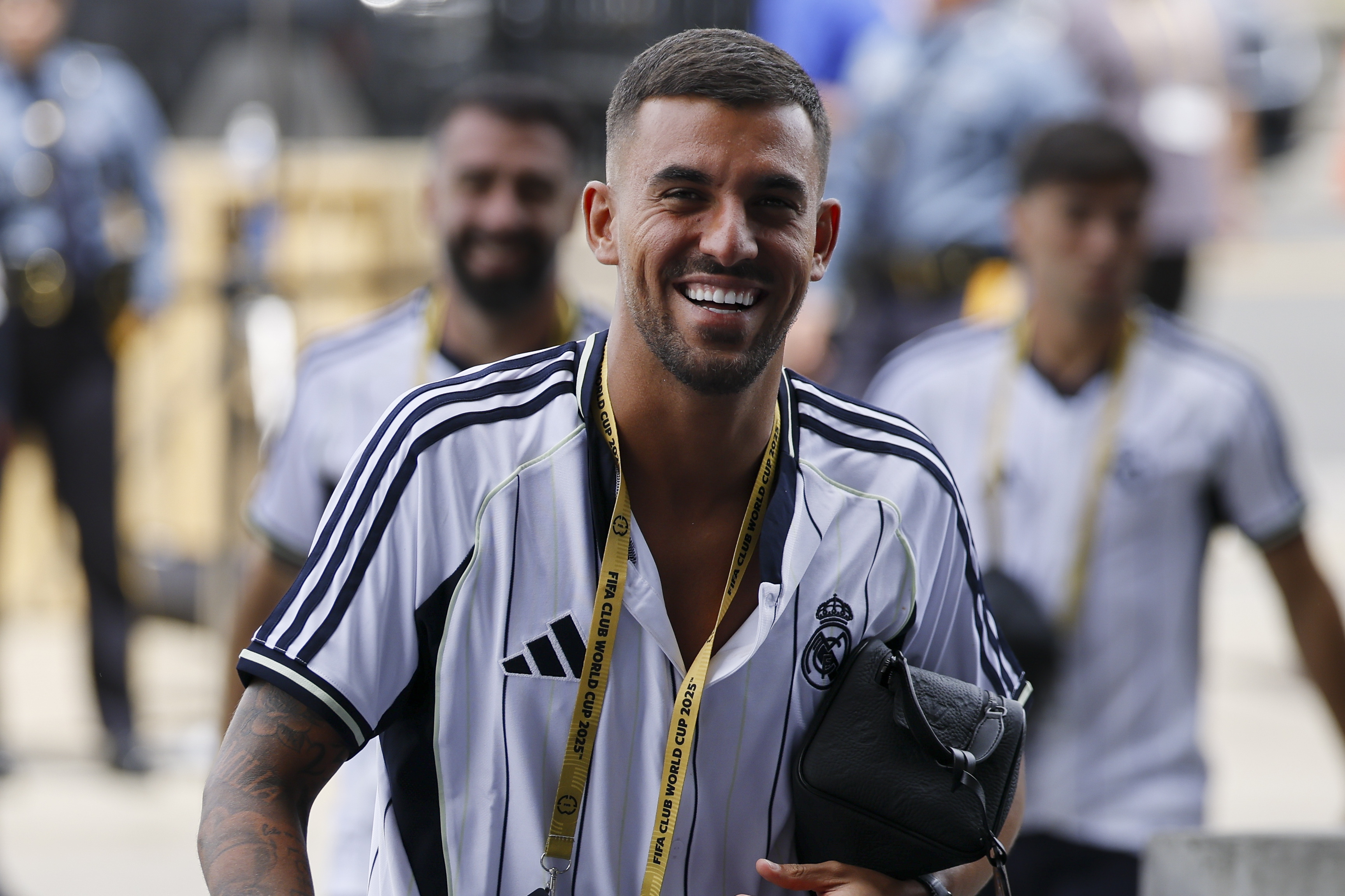 EAST RUTHERFORD (United States), 09/07/2025.- Dani Ceballos of Real Madrid arrives at the stadium with the team before the FIFA Club World Cup 2025 match between Paris Saint-German and Real Madrid in East Rutherford, New Jersey, USA, 09 July 2025. (Mundial de Fútbol) EFE/EPA/CJ GUNTHER
