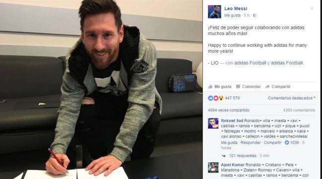 Barcelona | Lionel Messi signs new contract with sponsor Adidas Messi signs new contract with sponsor Adidas - AS USA