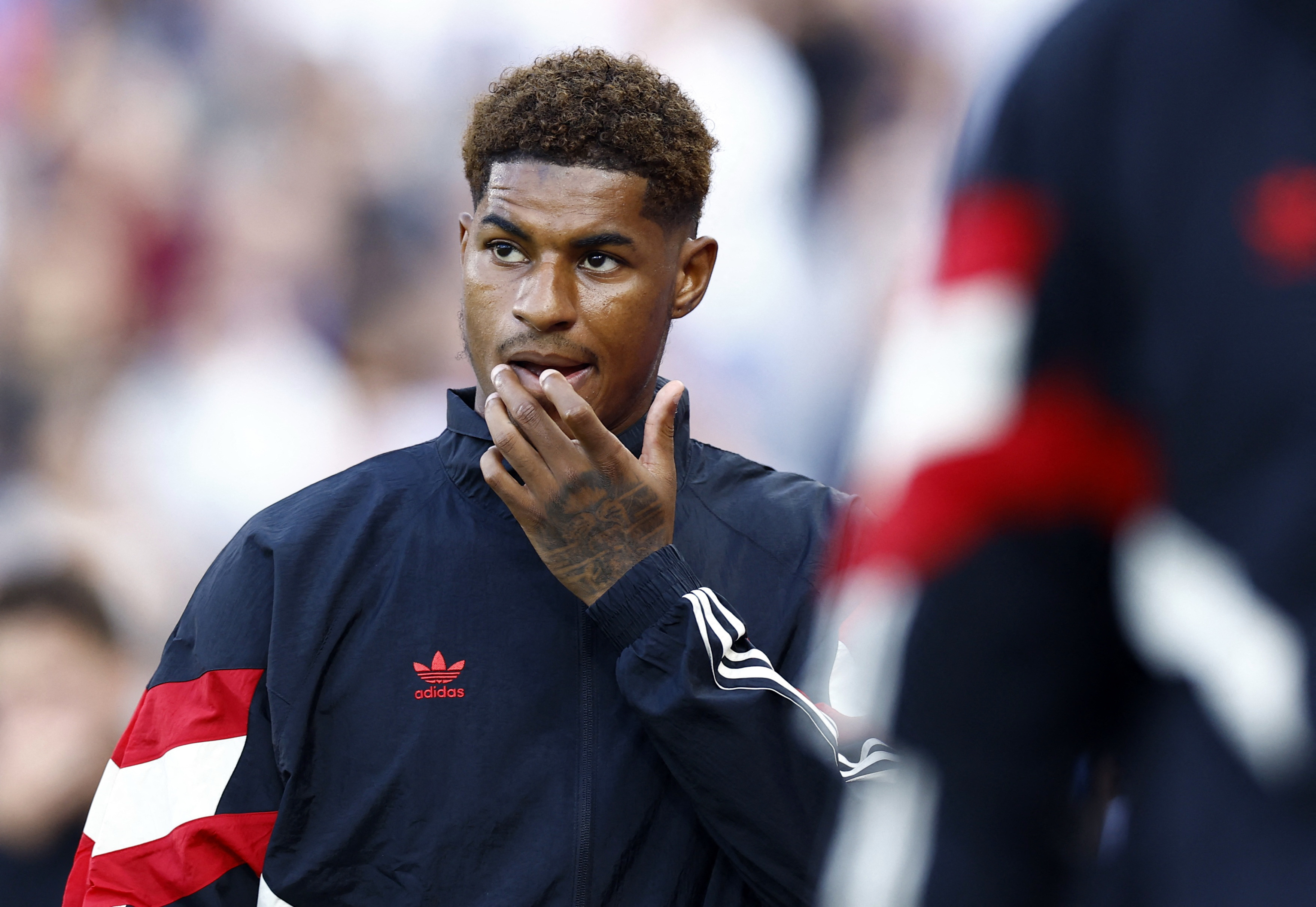 Marcus Rashford, jugador del Manchester United, llega a Selhurst Park para el partido ante el Crystal Palace.