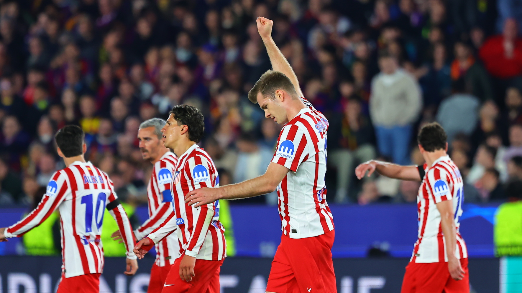 Alexander Sorloth celebra el segundo tanto.