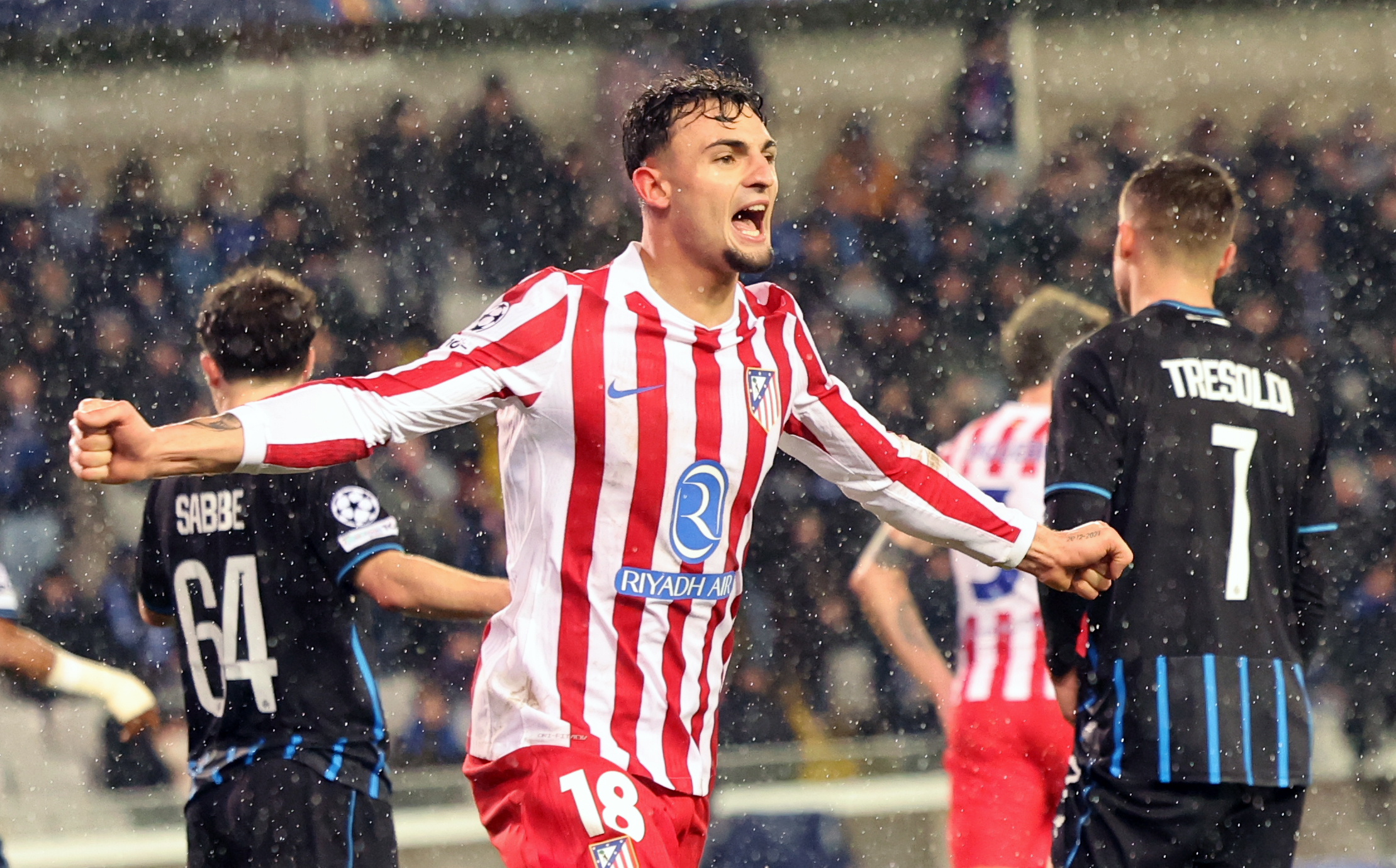 Pubill, en la ida de los dieciseisavos esta Champions ante el Brujas.