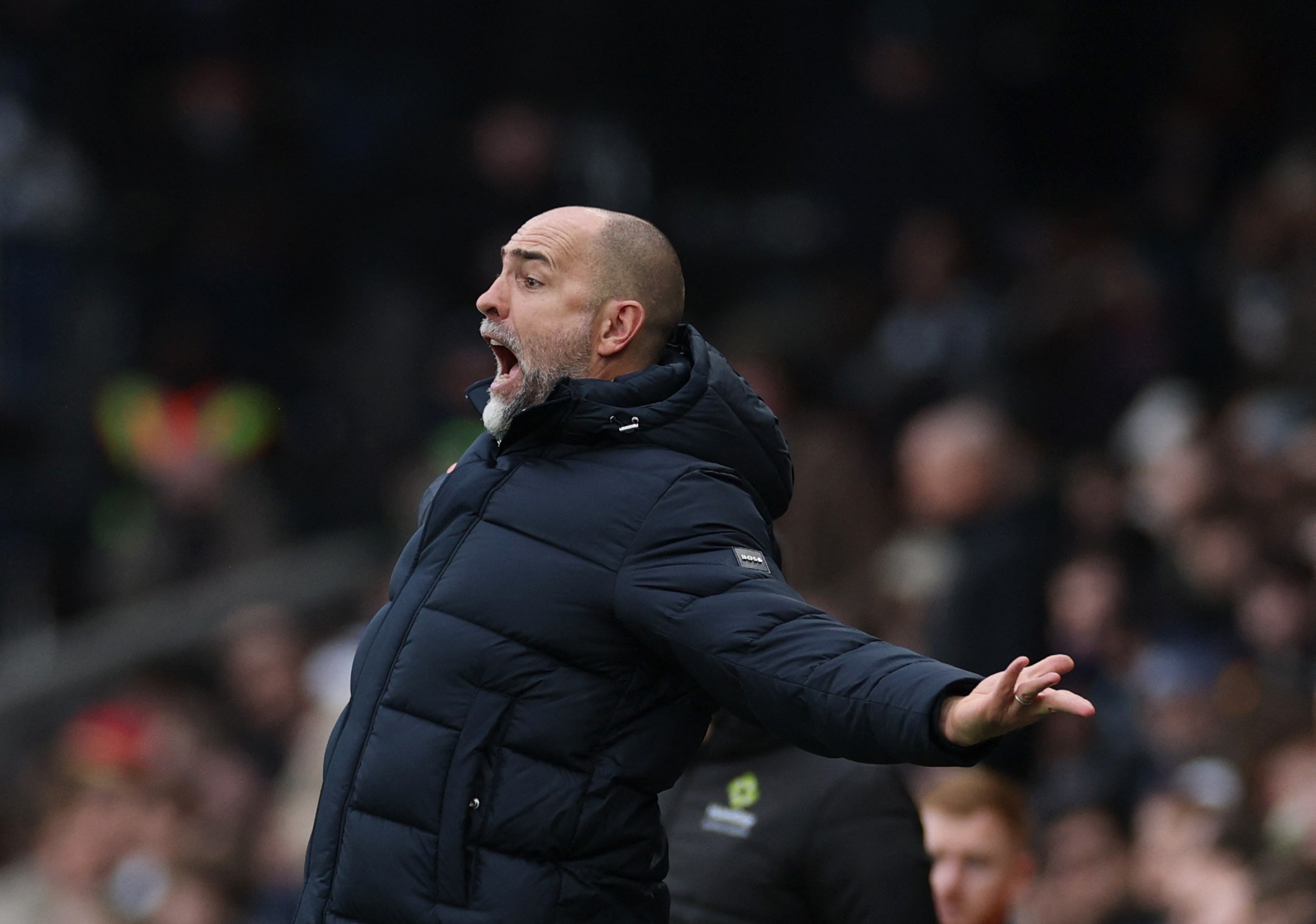 Soccer Football - Premier League - Fulham v Tottenham Hotspur - Craven Cottage, London, Britain - March 1, 2026 Tottenham Hotspur interim manager Igor Tudor reacts REUTERS/Ian Walton EDITORIAL USE ONLY. NO USE WITH UNAUTHORIZED AUDIO, VIDEO, DATA, FIXTURE LISTS, CLUB/LEAGUE LOGOS OR 'LIVE' SERVICES. ONLINE IN-MATCH USE LIMITED TO 120 IMAGES, NO VIDEO EMULATION. NO USE IN BETTING, GAMES OR SINGLE CLUB/LEAGUE/PLAYER PUBLICATIONS. PLEASE CONTACT YOUR ACCOUNT REPRESENTATIVE FOR FURTHER DETAILS..