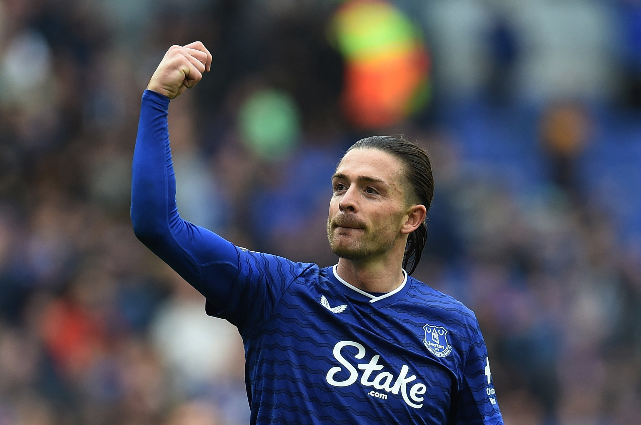 Soccer Football - Premier League - Everton v Crystal Palace - Hill Dickinson Stadium, Liverpool, Britain - October 5, 2025  Everton's Jack Grealish celebrates after the match REUTERS/Peter Powell EDITORIAL USE ONLY. NO USE WITH UNAUTHORIZED AUDIO, VIDEO, DATA, FIXTURE LISTS, CLUB/LEAGUE LOGOS OR 'LIVE' SERVICES. ONLINE IN-MATCH USE LIMITED TO 120 IMAGES, NO VIDEO EMULATION. NO USE IN BETTING, GAMES OR SINGLE CLUB/LEAGUE/PLAYER PUBLICATIONS. PLEASE CONTACT YOUR ACCOUNT REPRESENTATIVE FOR FURTHER DETAILS..