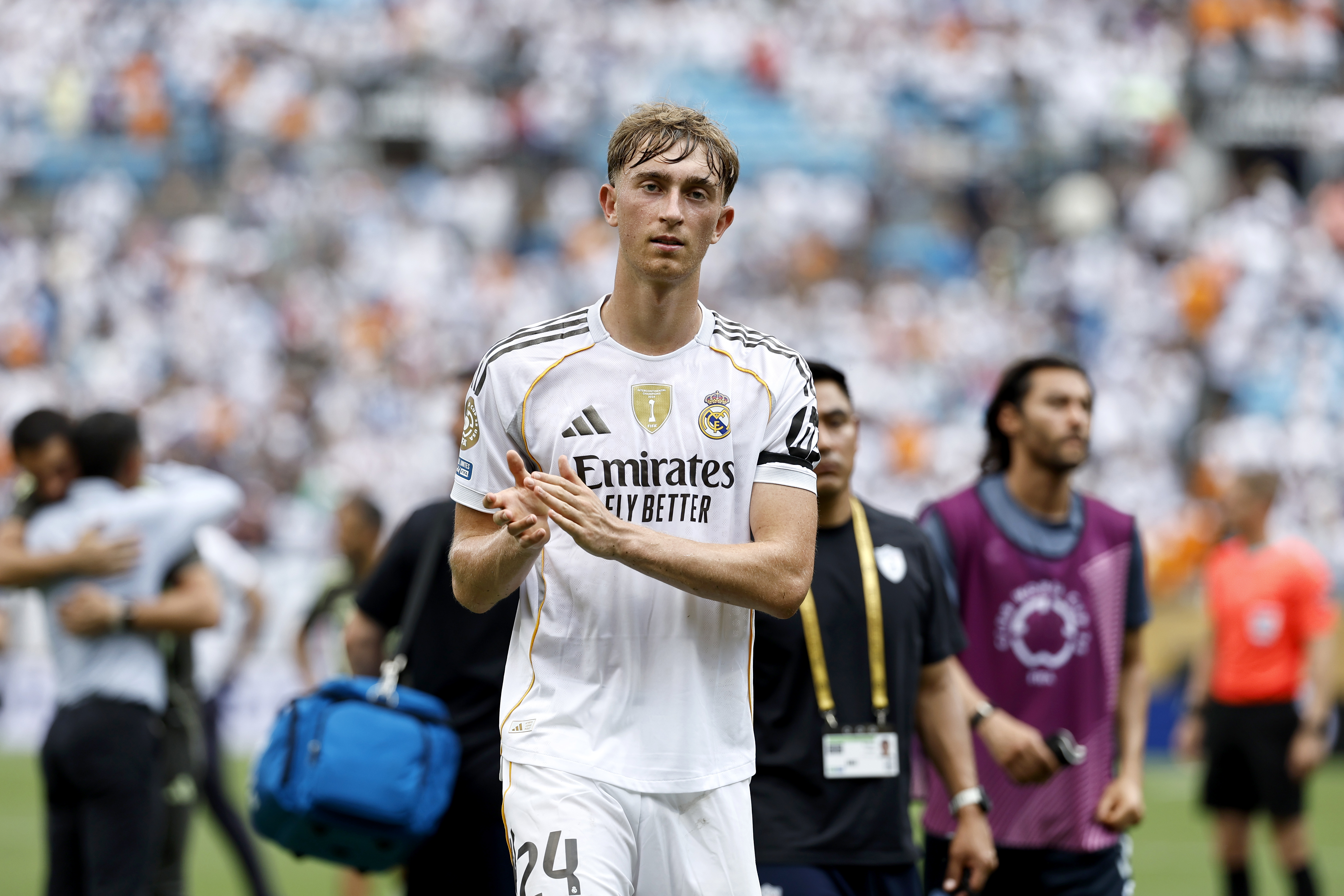 Huijsen, con el Real Madrid, durante el Mundial de Clubes.