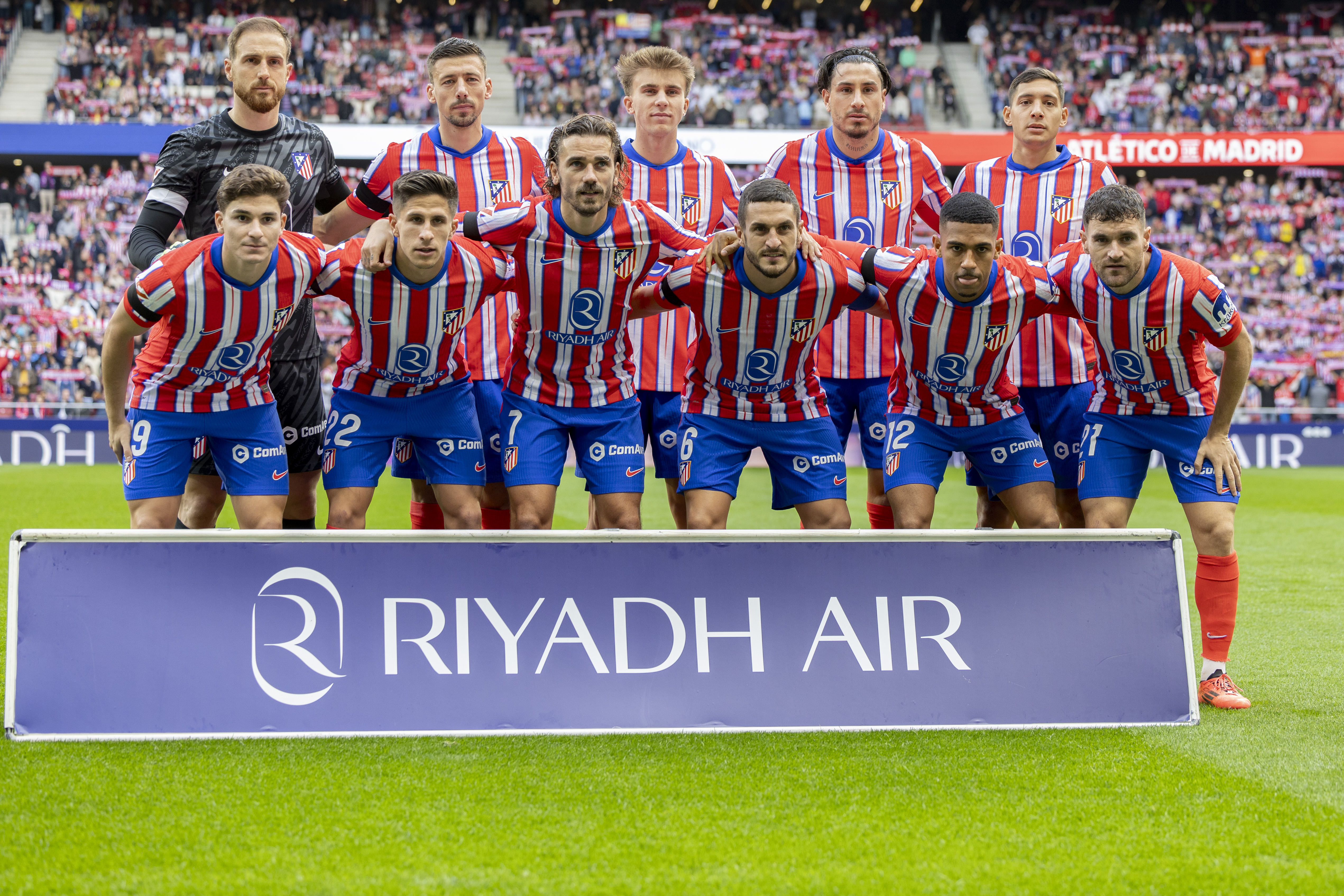 Once del Atlético en el partido contra Las Palmas.