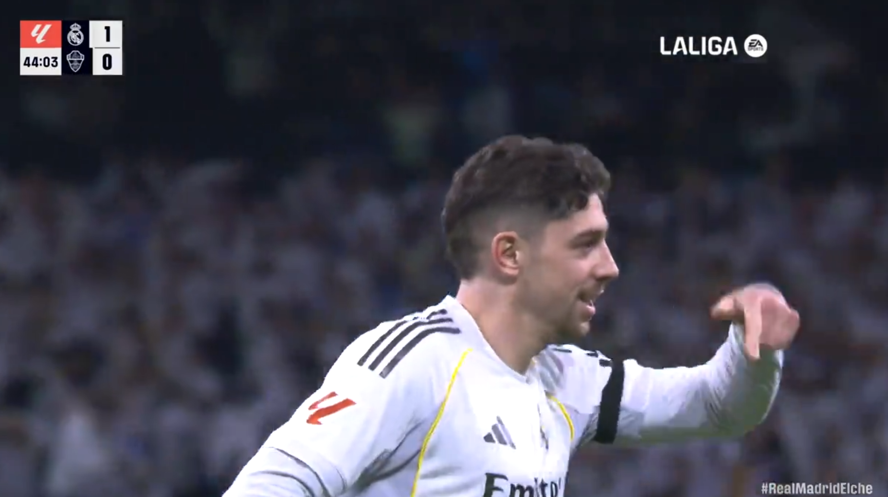 Está tocado por los dioses: golazo escandaloso de Valverde con un golpeo hipnótico 