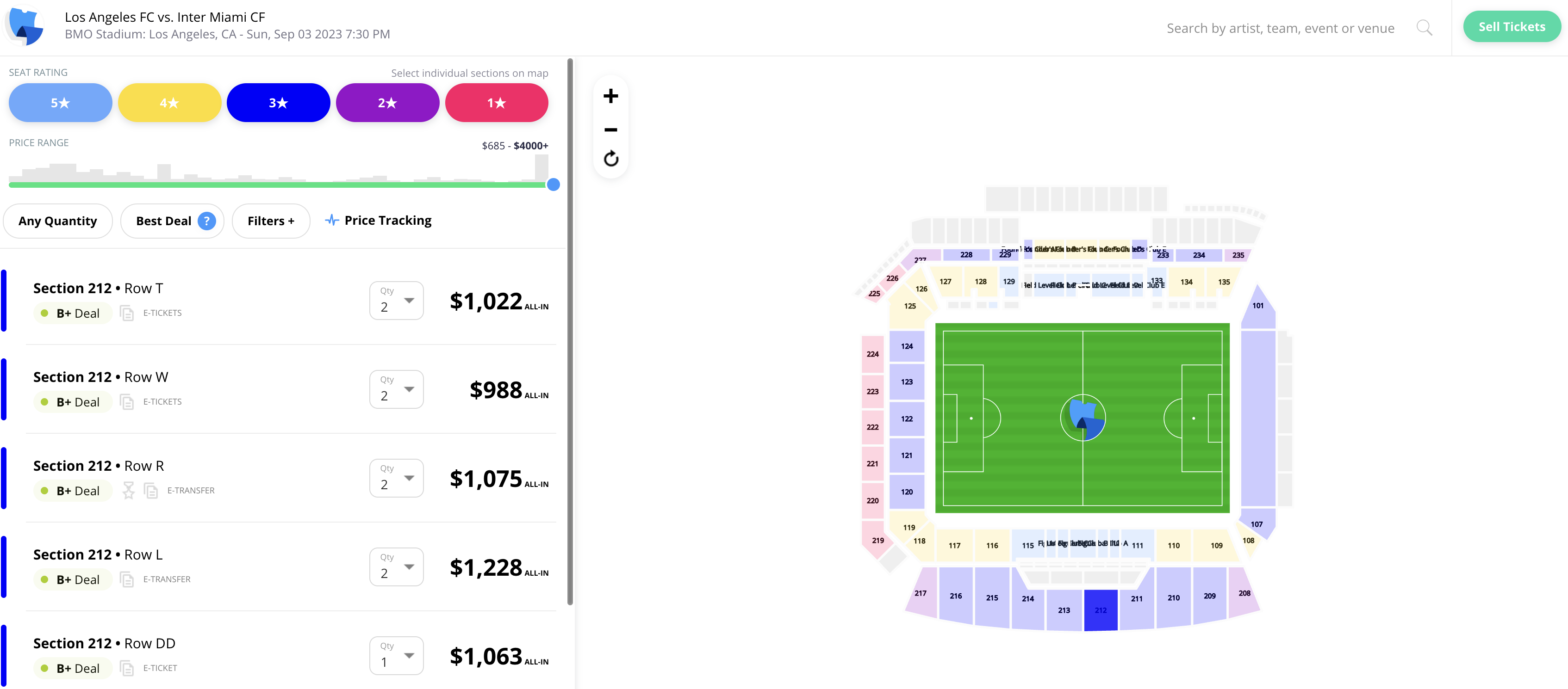 Los Angeles FC Seating Chart 