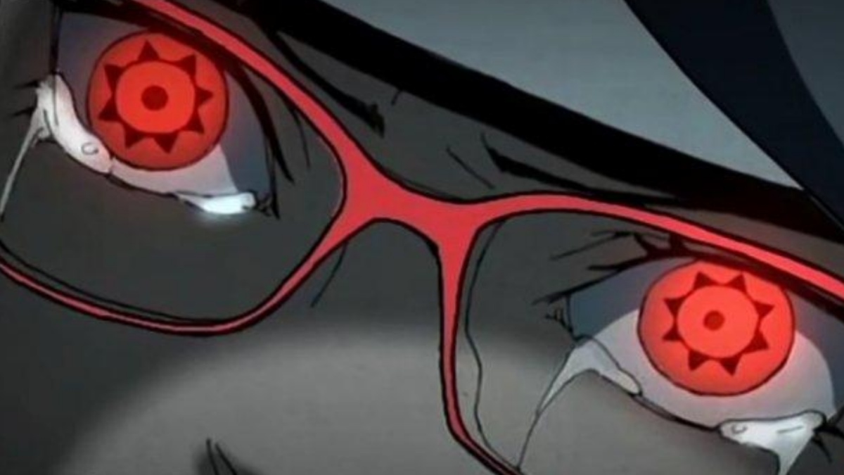 sarada uchiha, uchiha, ninja, anime, red glasses, re