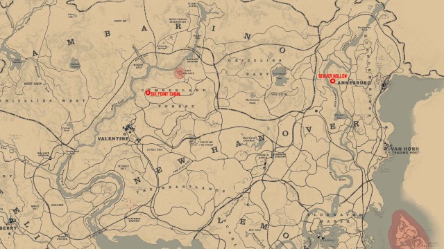 Red Dead Online: dónde están todas las guaridas de bandas y mapas