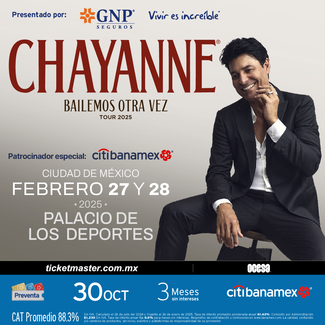 Chayanne en el Palacio de los Deportes CDMX 2025: fechas, precios y cómo comprar los boletos de los conciertos - Tikitakas