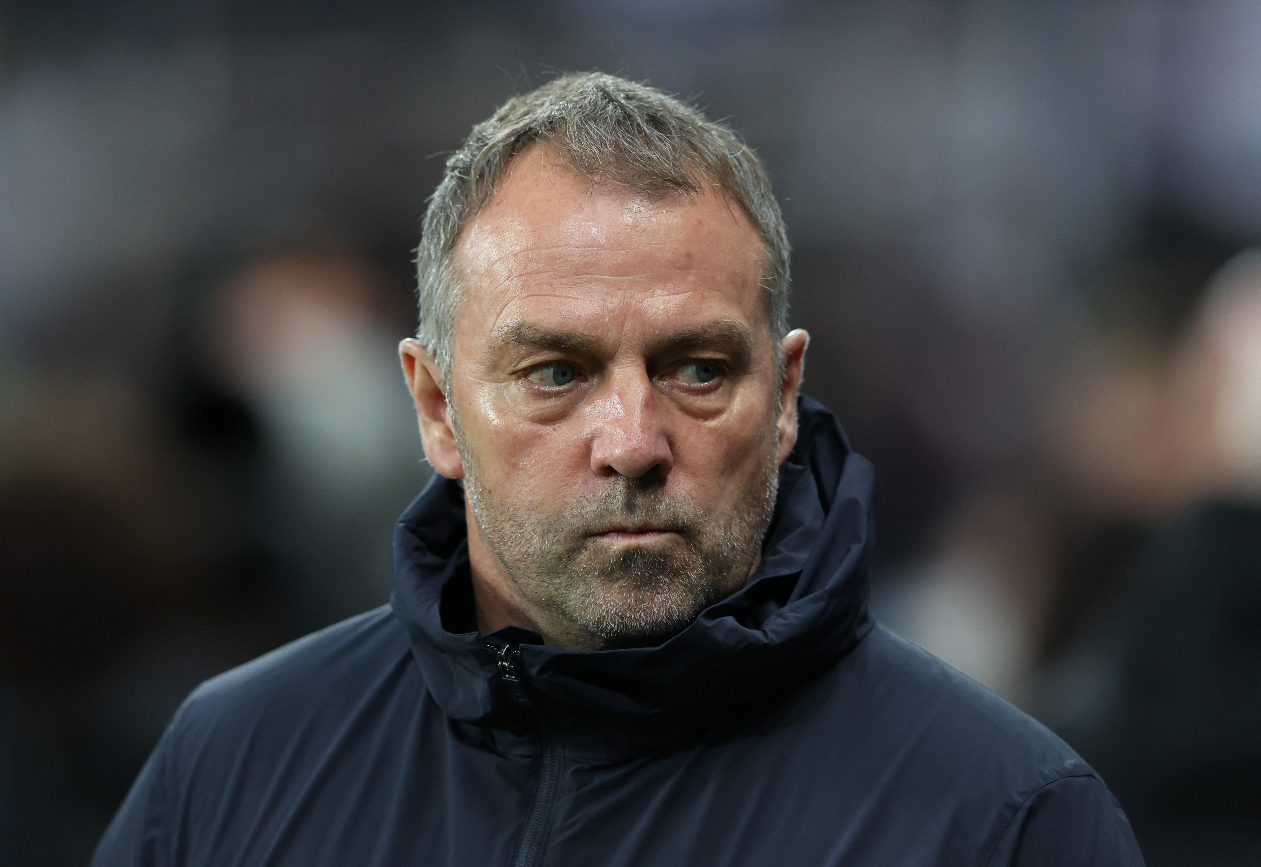 Soccer Football - UEFA Champions League - Round 16 - First Leg - Newcastle United v FC Barcelona - St James' Park, Newcastle, Britain - March 10, 2026 FC Barcelona coach Hansi Flick before the match REUTERS/Scott Heppell