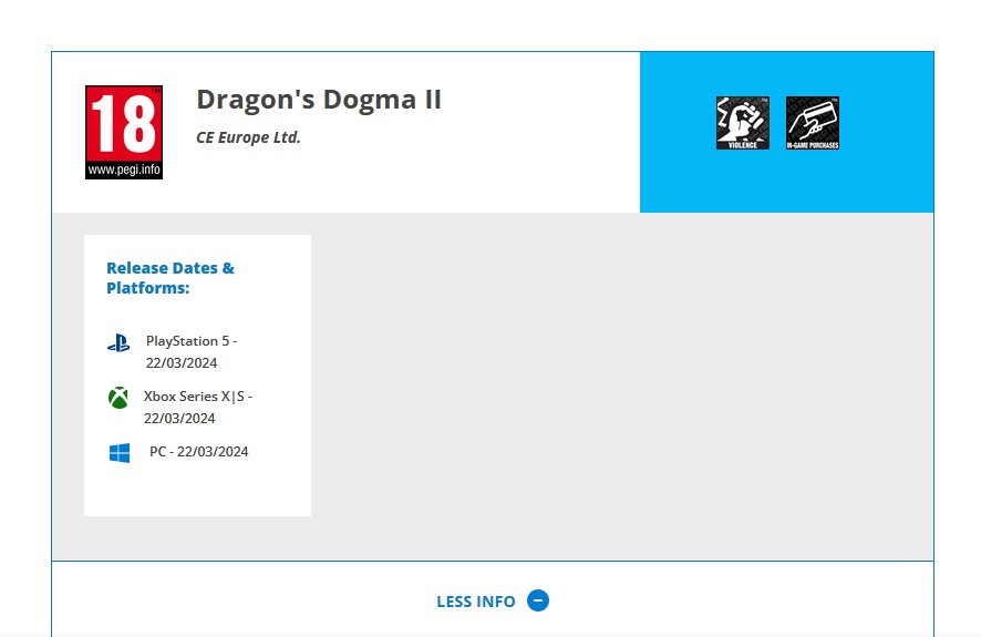 Dragon's Dogma 2 Steam Page Confirms Release Date Ahead of