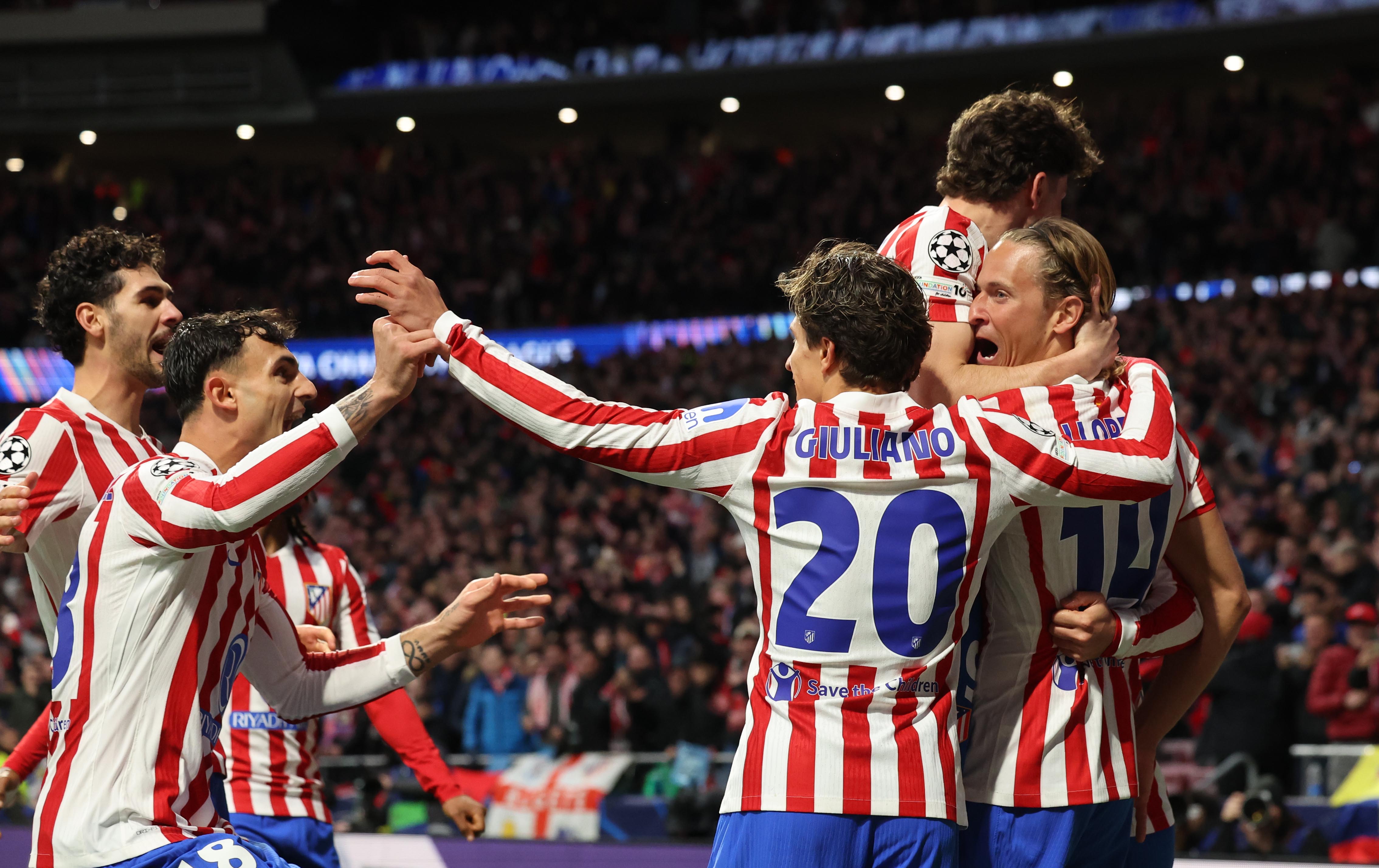 10/03/26 PARTIDO OCTAVOS IDA CHAMPIONS LEAGUE
ATLETICO DE MADRID -  TOTTENHAM
GOL 1-0 marcos llorente alegria 







